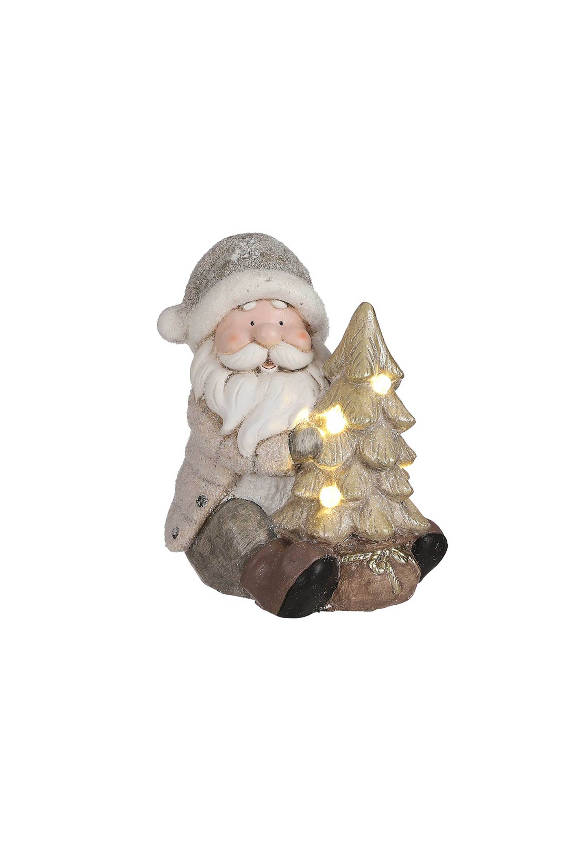 DOMUS HOMUS DOMUS HOMUS χριστουγεννιάτικη φιγούρα Άγιος Βασίλης με δέντρο 22,5 x 21,5 x 25,5 cm - 20-27-575