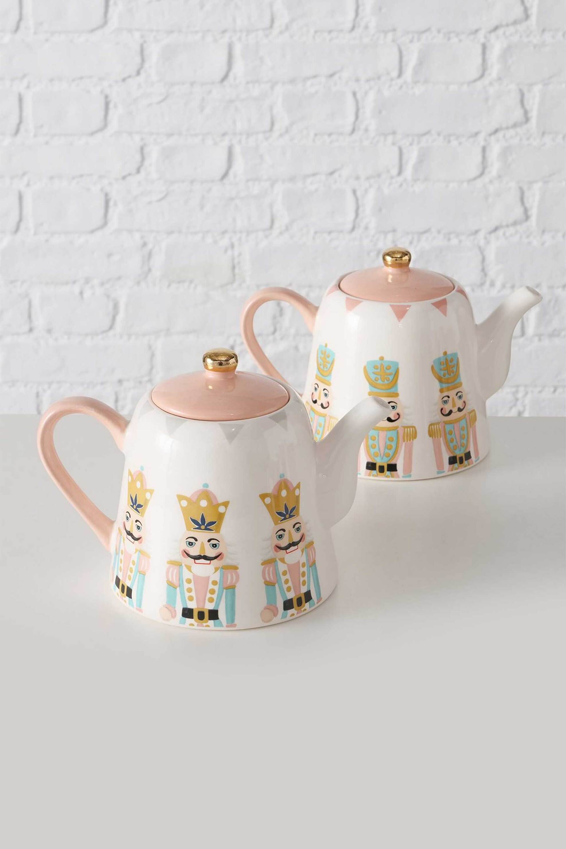 DOMUS HOMUS DOMUS HOMUS χριστουγεννιάτικη τσαγιέρα κεραμική με σχέδιο καρυοθραύστης 22 x 13 x 15 cm - 20-23-273