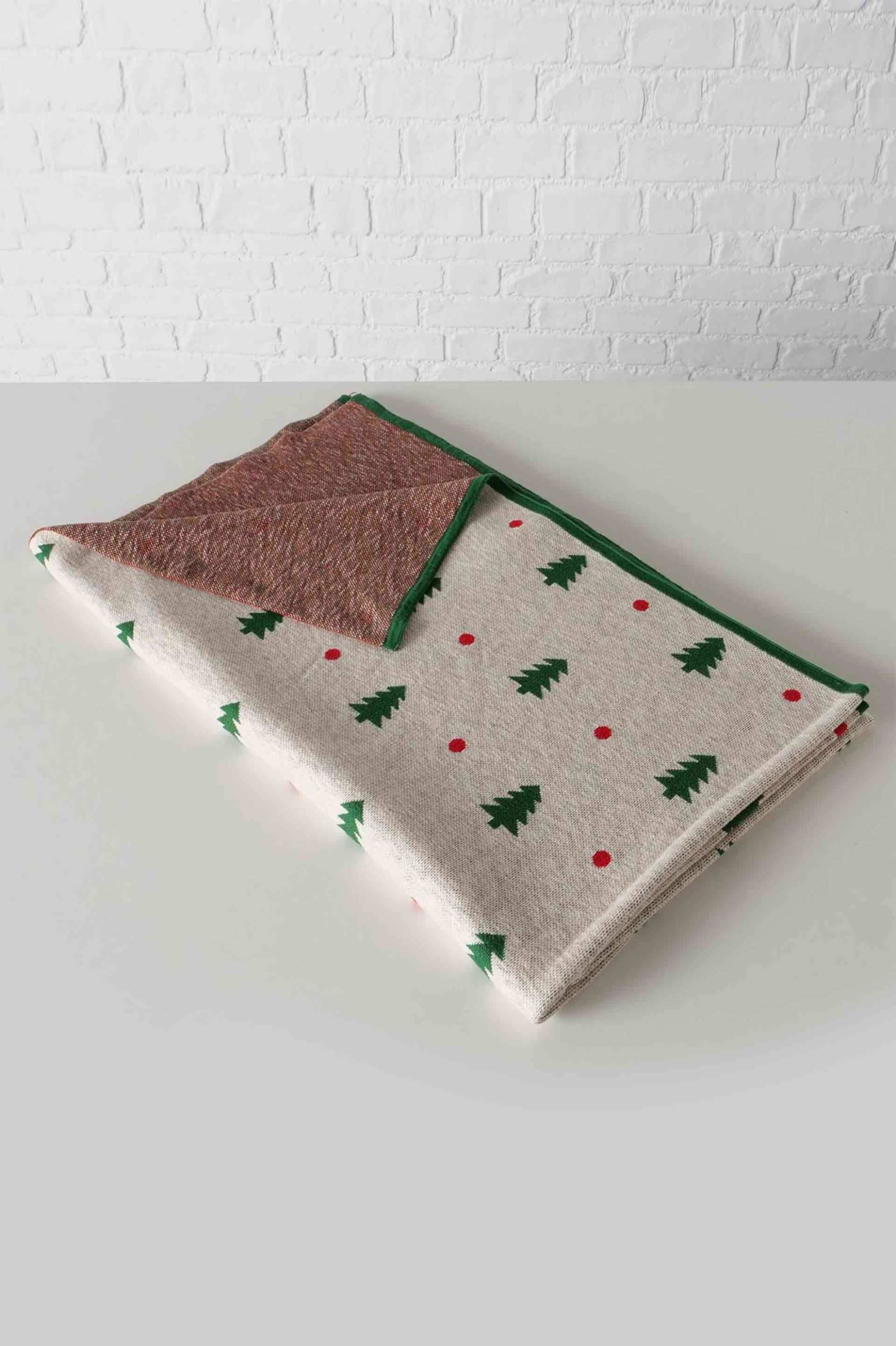 DOMUS HOMUS DOMUS HOMUS χριστουγεννιάτικο ριχτάρι βαμβακερό με σχέδιο 160 x 130 cm - 20-25-120