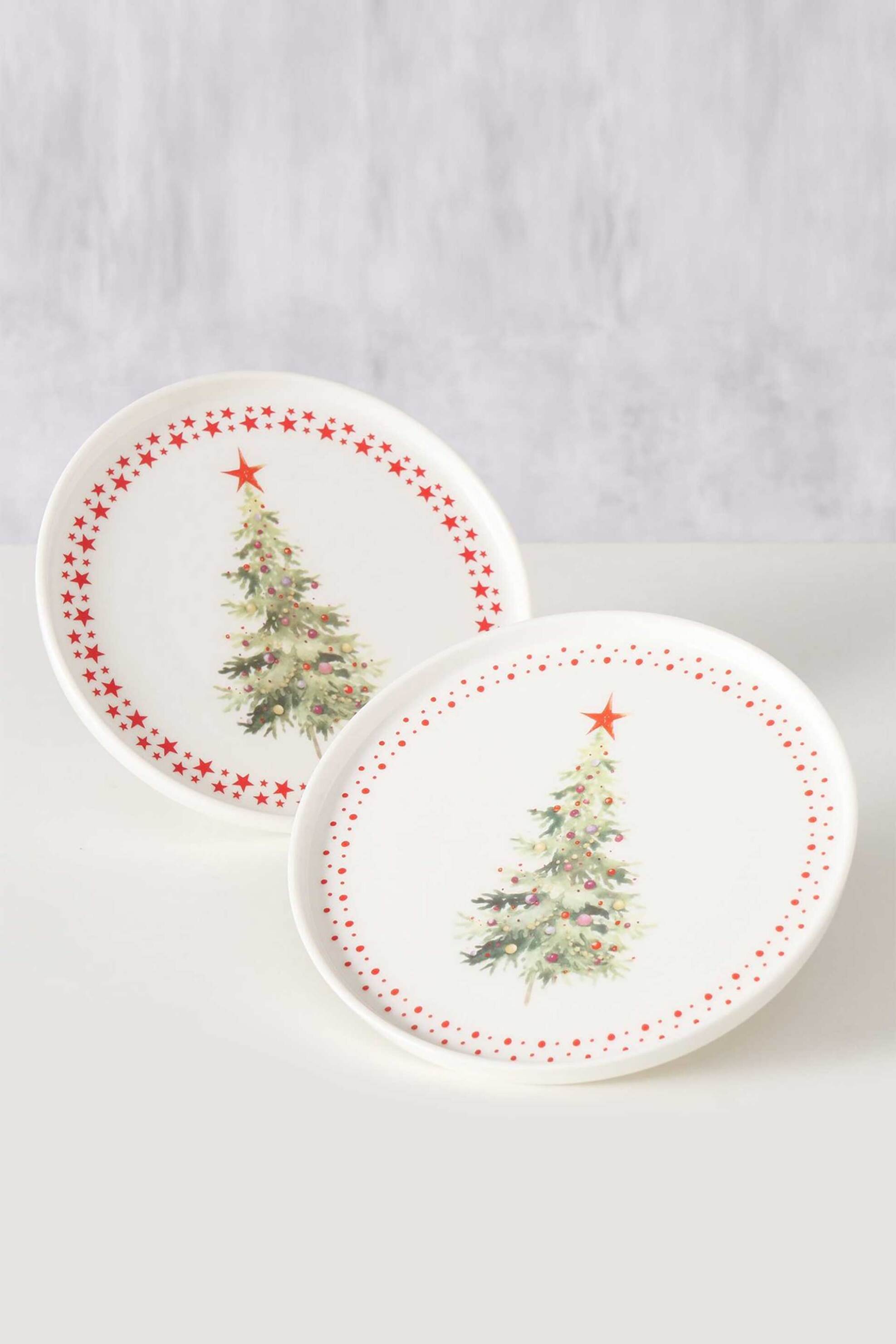 DOMUS HOMUS DOMUS HOMUS χριστουγεννιάτικο πιάτο από πορσελάνη με σχέδιο 21 x 21 x 2 cm - 20-25-200