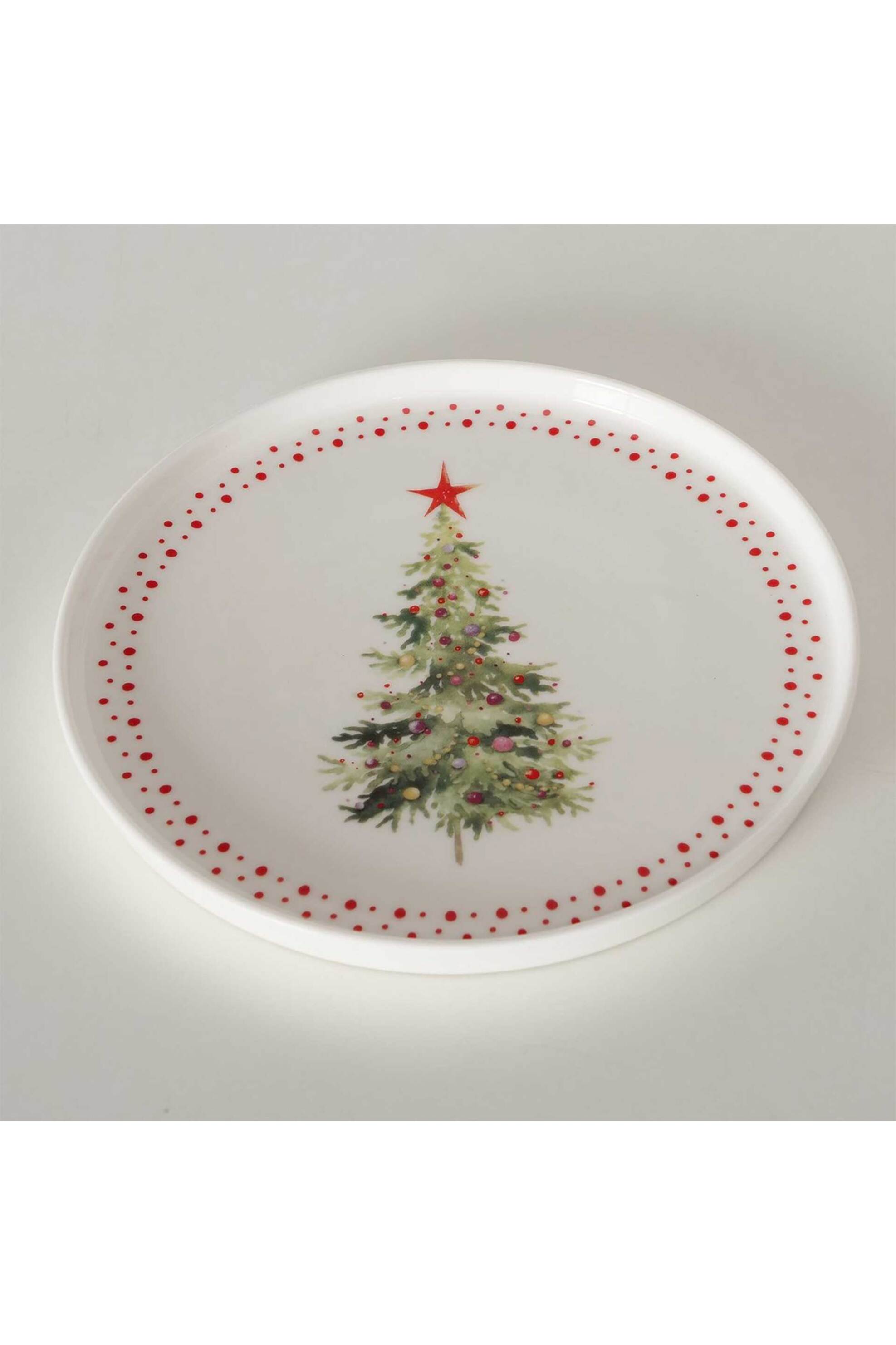 DOMUS HOMUS χριστουγεννιάτικο πιάτο από πορσελάνη με σχέδιο 21 x 21 x 2 cm - 20-25-200 φωτογραφία