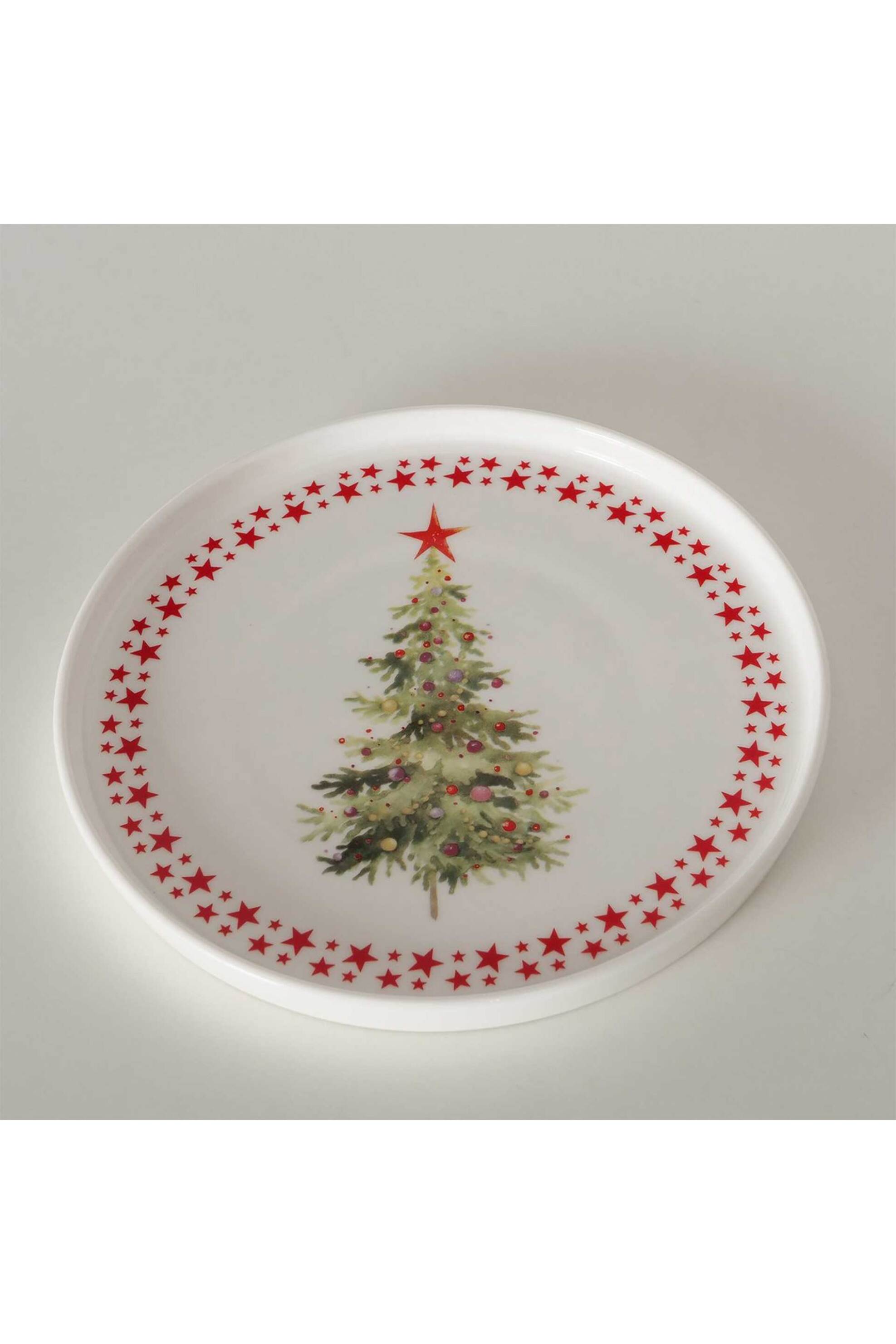 DOMUS HOMUS χριστουγεννιάτικο πιάτο από πορσελάνη με σχέδιο 21 x 21 x 2 cm - 20-25-200 φωτογραφία