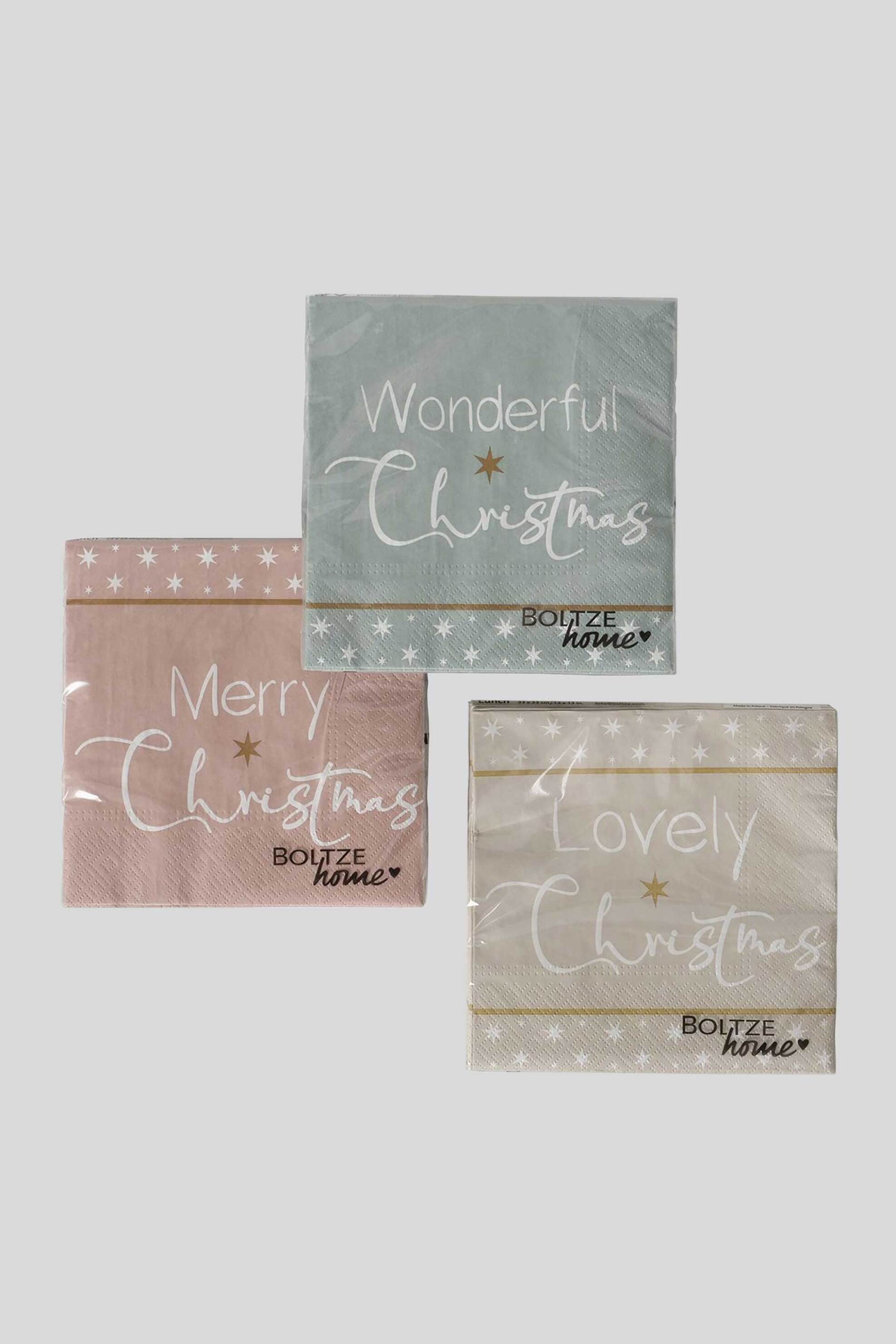 DOMUS HOMUS DOMUS HOMUS σετ χριστουγεννιάτικες χαρτοπετσέτες με σχέδιο 17 x 17 x 2,5 cm - 20-25-247