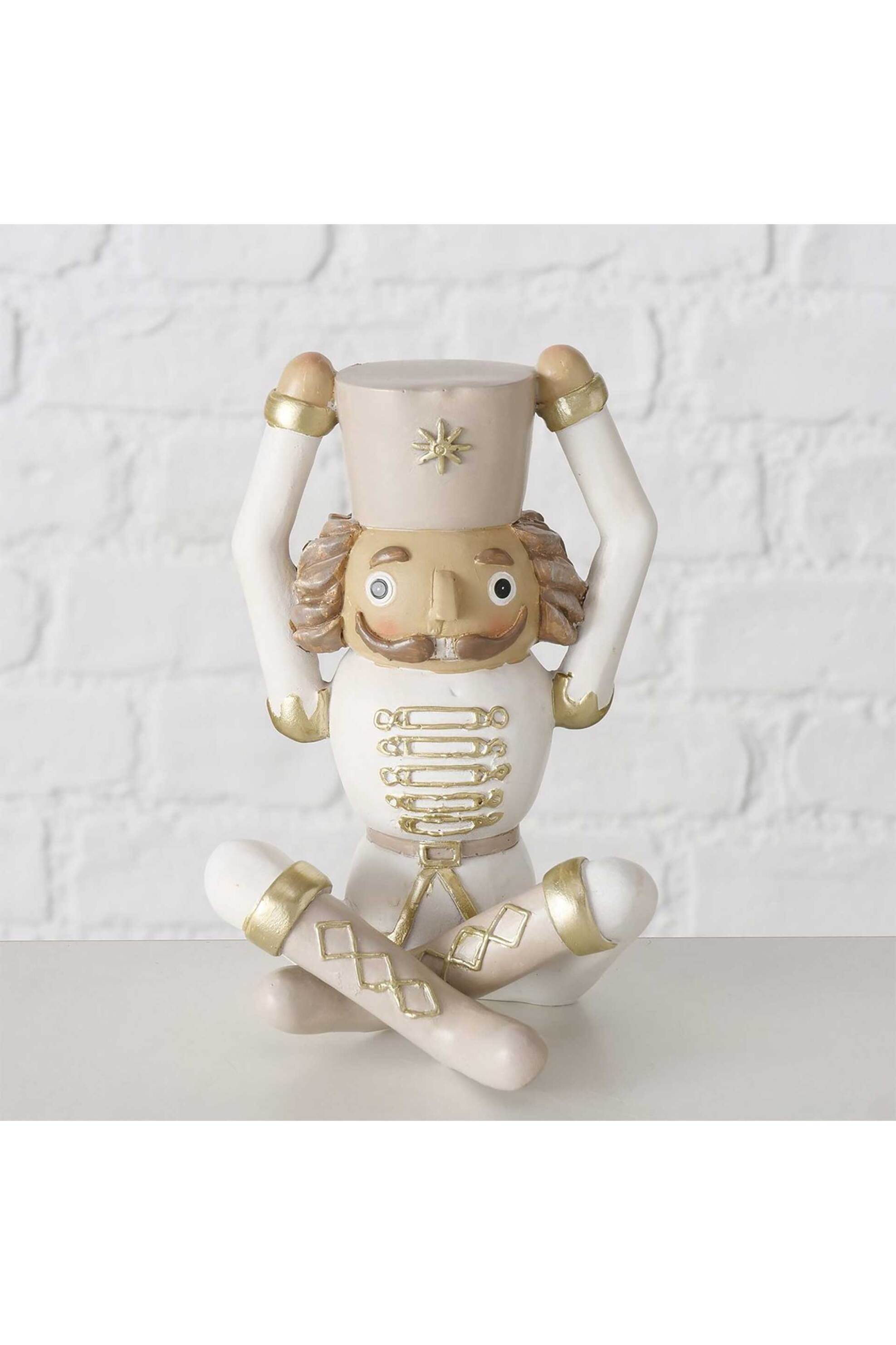 DOMUS HOMUS χριστουγεννιάτικη φιγούρα καρυοθραύστης σε στάση yoga 14 x 12 x 29 cm - 20-25-193 φωτογραφία