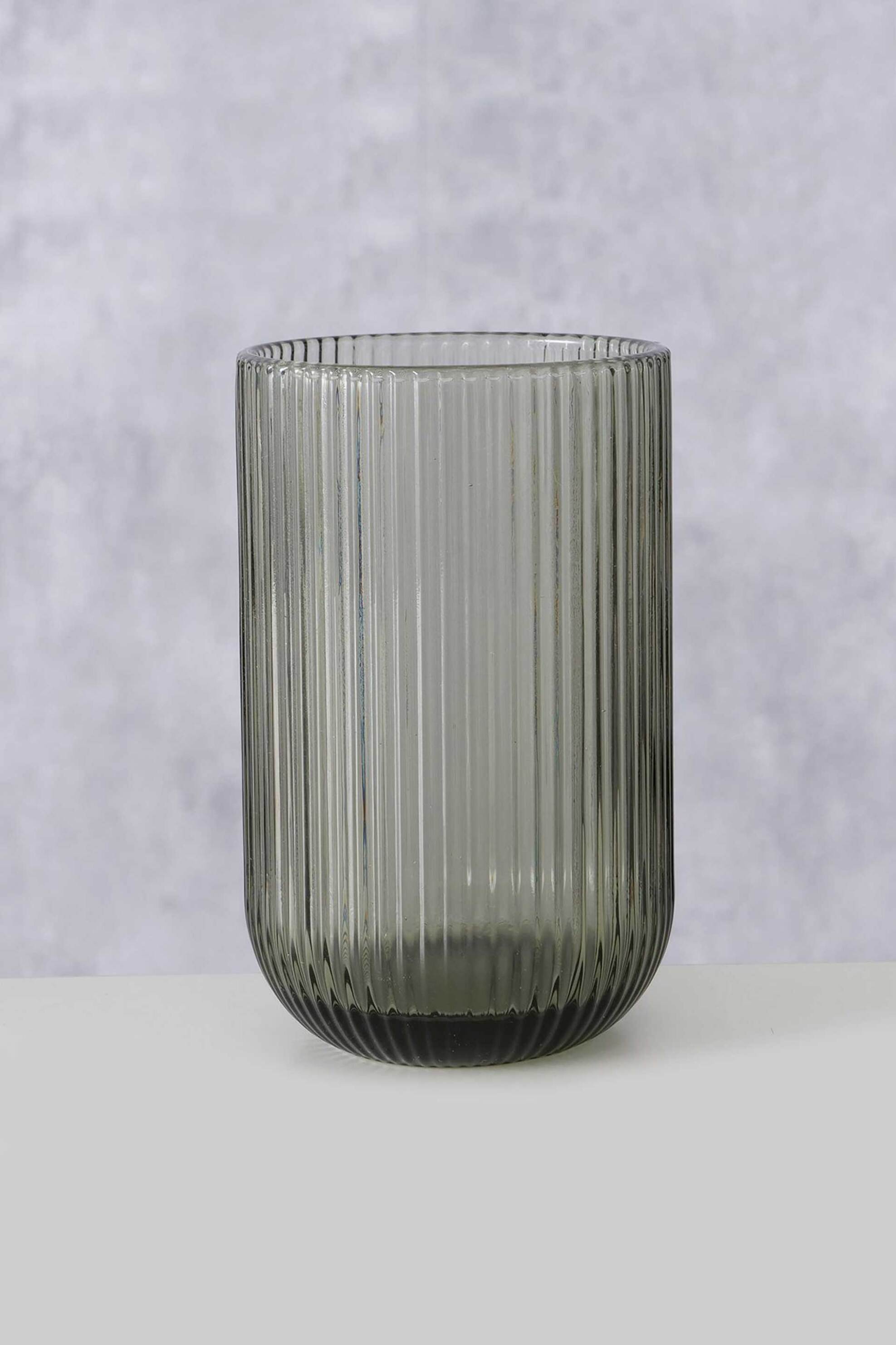 Home > ΚΟΥΖΙΝΑ > Υαλικά > Ποτήρια DOMUS HOMUS γυάλινο ποτήρι νερού "Rigano" 13 x 8 cm γκρι - 20-25-067