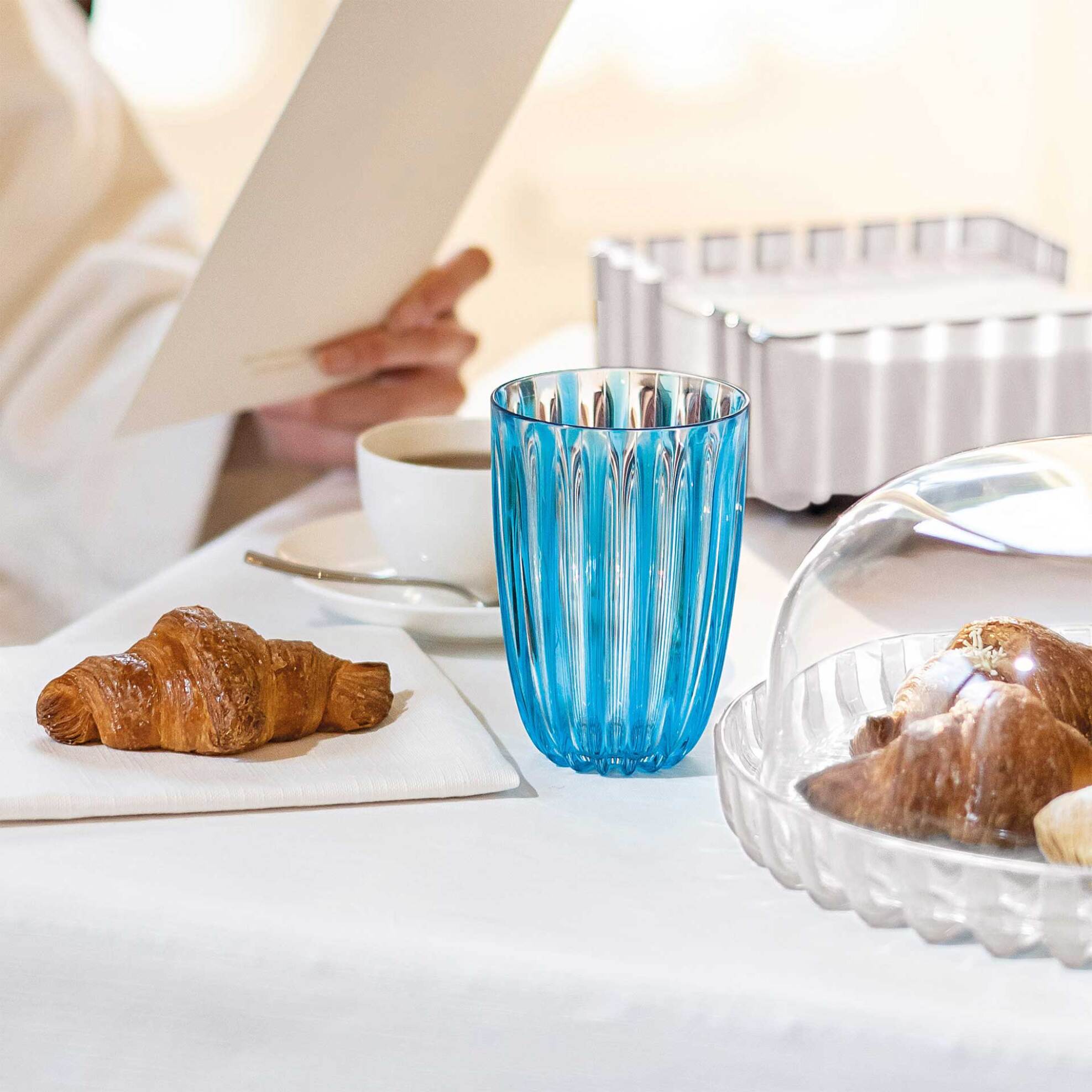 Guzzini σετ ποτήρια πλαστικά με ανάγλυφο σχέδιο "Dolcevita" 9 x 12,8 cm - 8008392357391 φωτογραφία