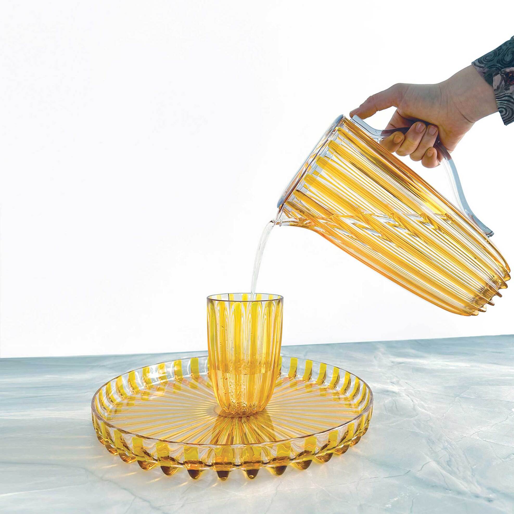 Guzzini σετ ποτήρια πλαστικά με ανάγλυφο σχέδιο "Dolcevita" 9 x 12,8 cm - 8008392357414 φωτογραφία