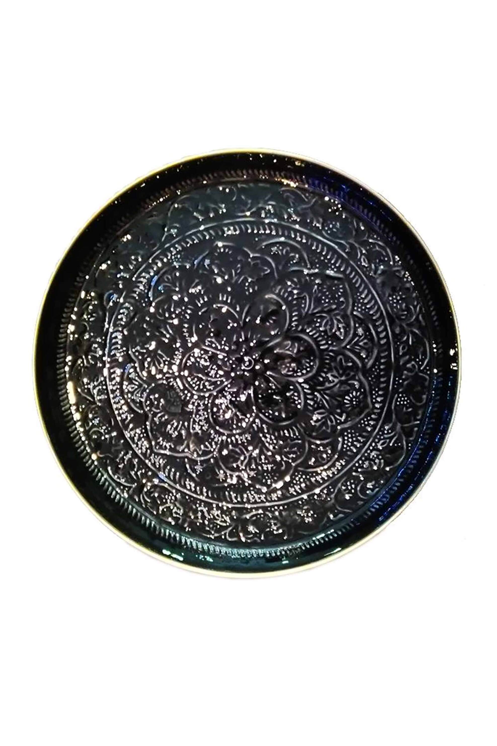Home > ΚΟΥΖΙΝΑ > Είδη Σερβιρίσματος Bazar de Luxe δίσκος σερβιρίσματος μονόχρωμος με ανάγλυφο σχέδιο 45 x 5 cm - 19-90294-BK Μαύρο