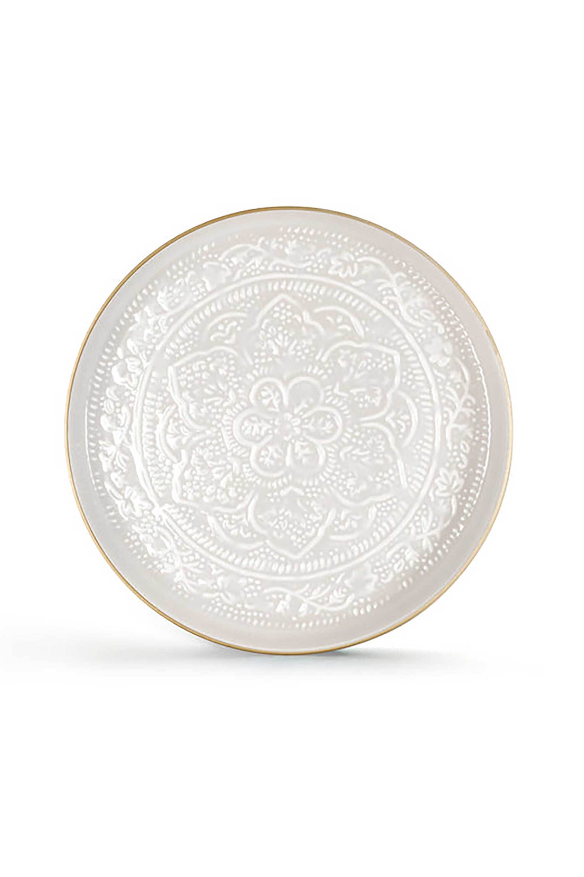 Home > ΚΟΥΖΙΝΑ > Είδη Σερβιρίσματος Bazar de Luxe δίσκος σερβιρίσματος μονόχρωμος με ανάγλυφο σχέδιο 35 x 4 cm - 22-55478-W Λευκό