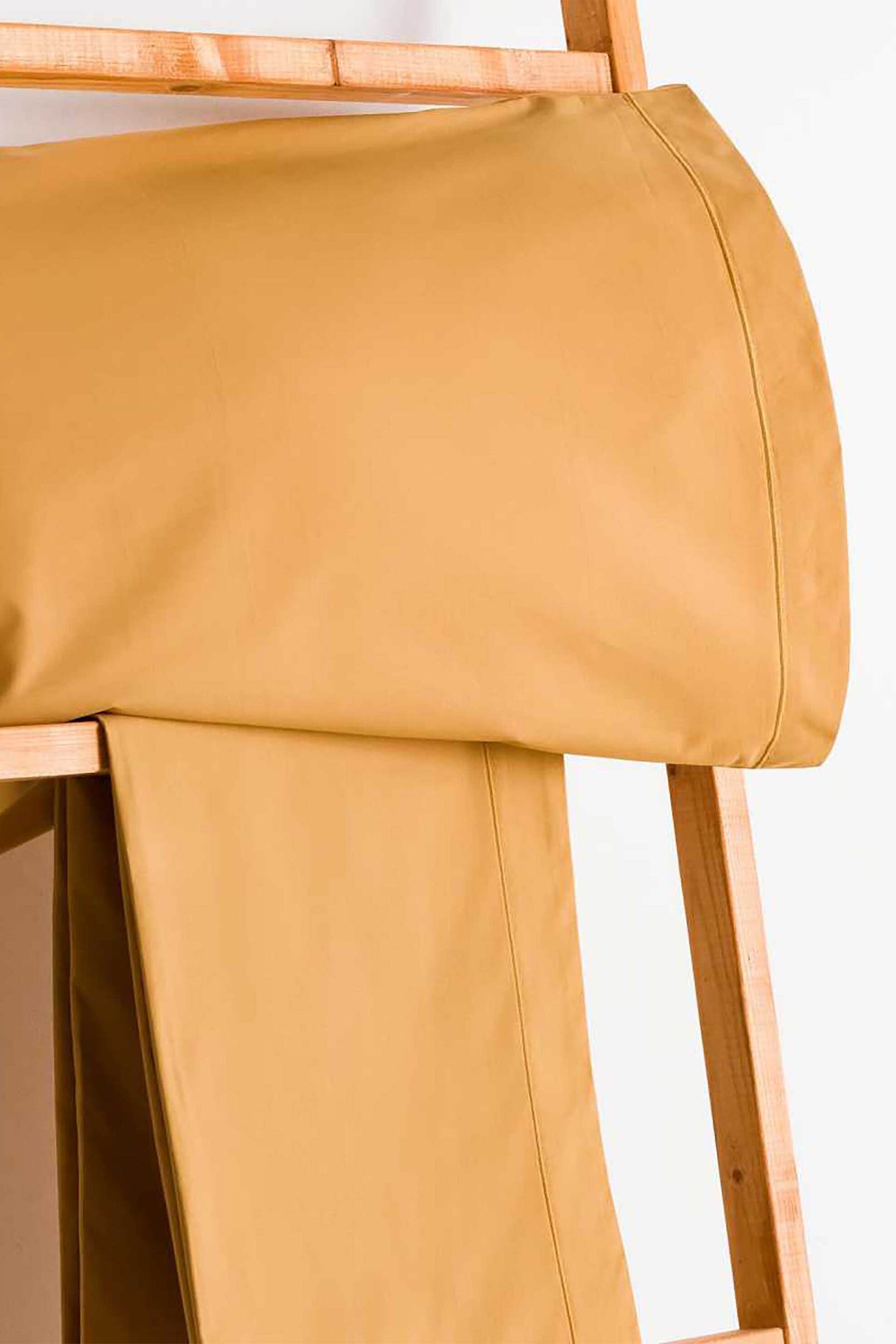 Vesta σεντόνι μονό πλακέ μονόχρωμο "Synthesis-512" 170 x 270 cm - 000002750 Μουσταρδί