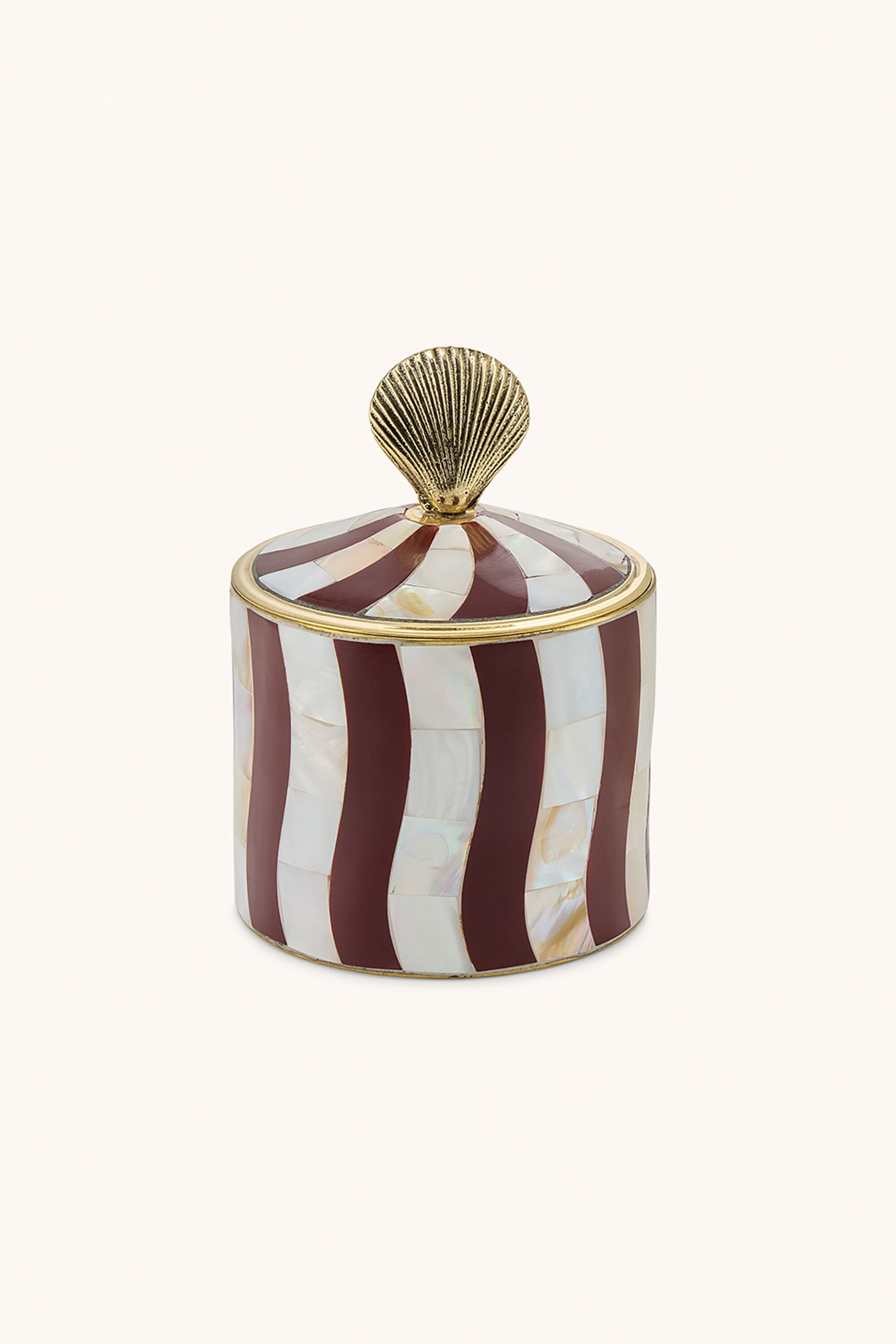 DOING GOODS Doing Goods διακοσμητικό δοχείο με καπάκι "Abby Shell Circus Box Large Burgundy" - 1.20.21.051.200.4