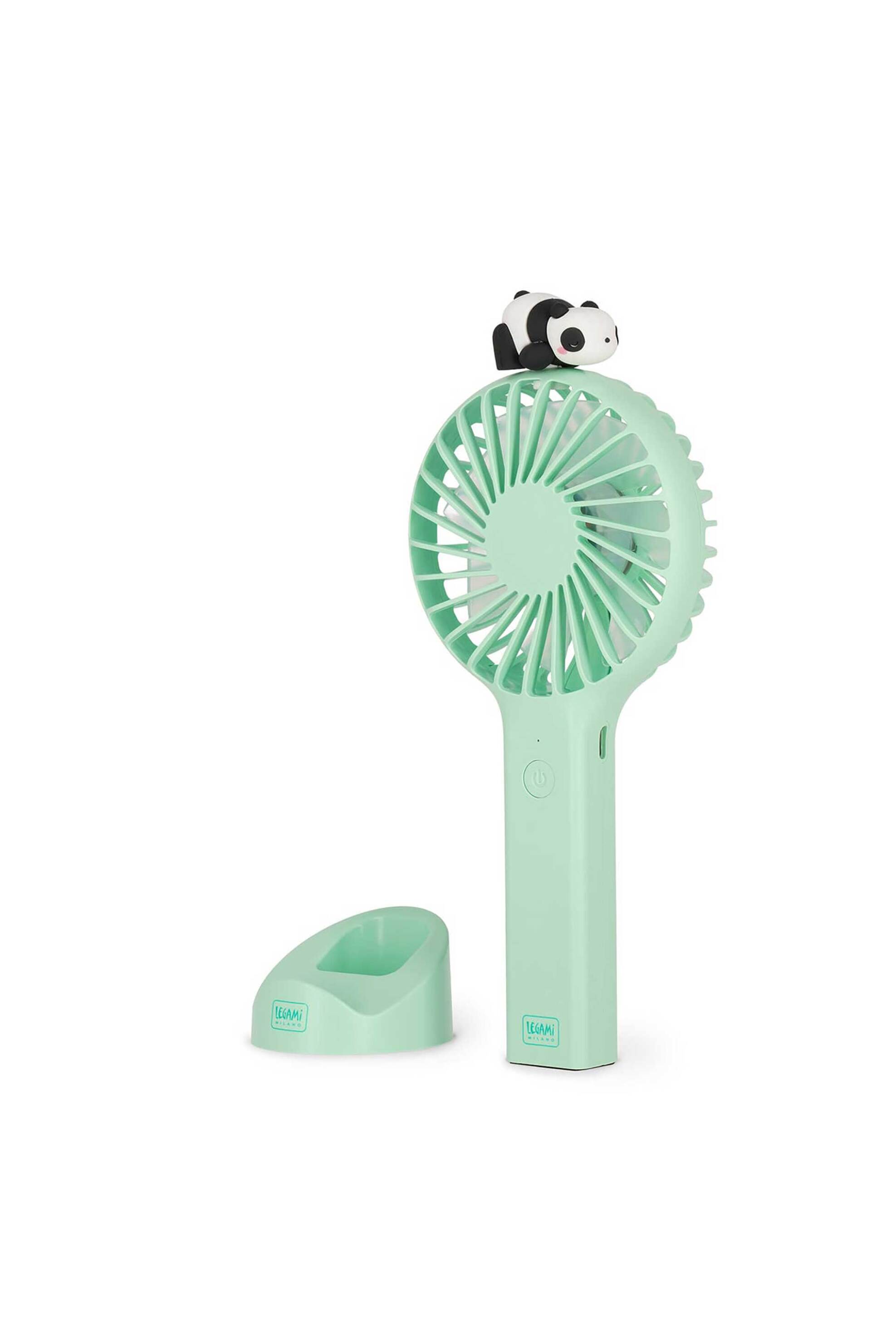 Legami Rechargeable Portable Fan With Base - Mini Fan - 8052694017248