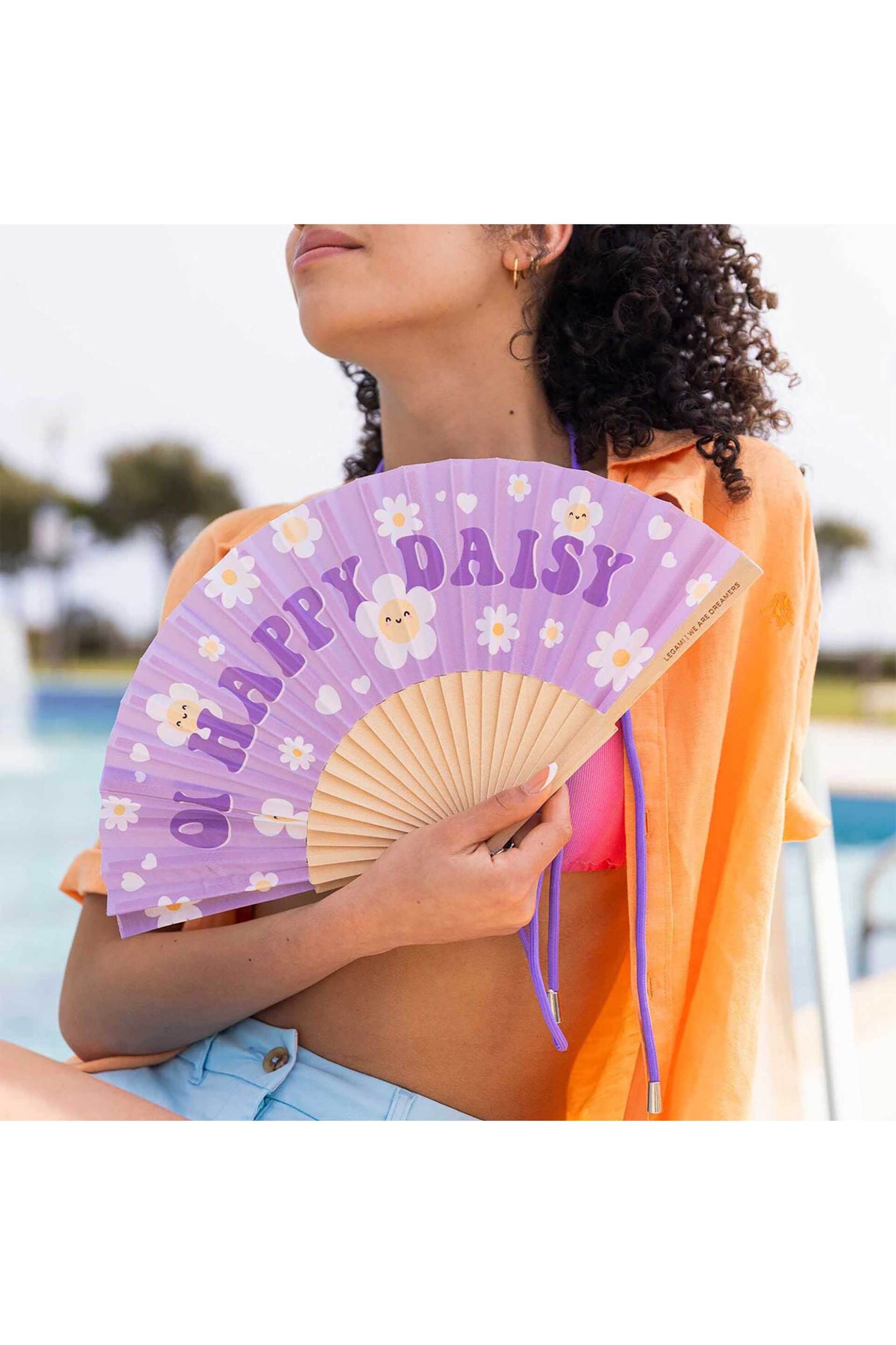 Legami Folding Fan - Daisy - 8052694118013