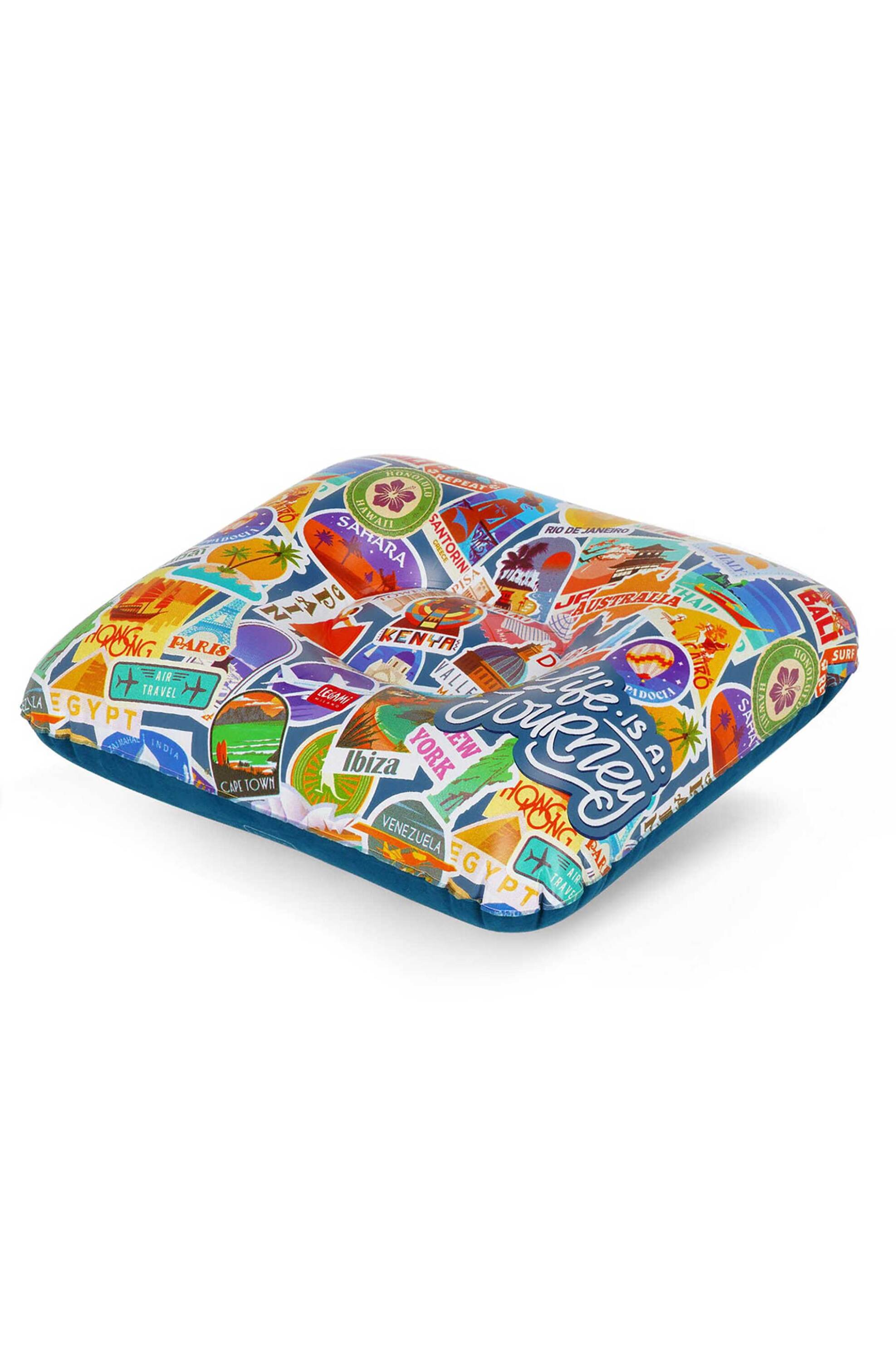 Legami Travel Stickers Inflatable Pillow - 8052694122430
