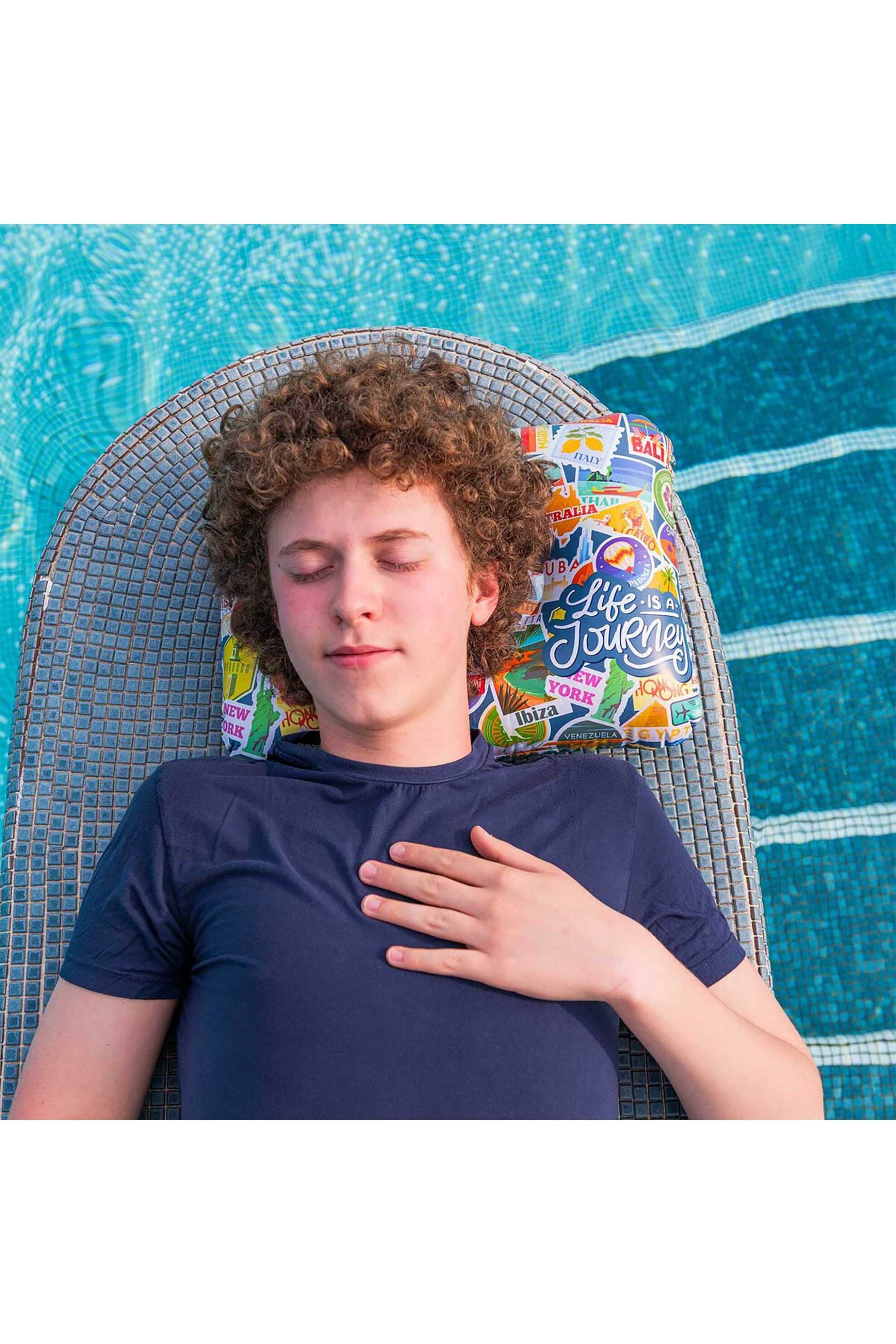 Legami Travel Stickers Inflatable Pillow - 8052694122430