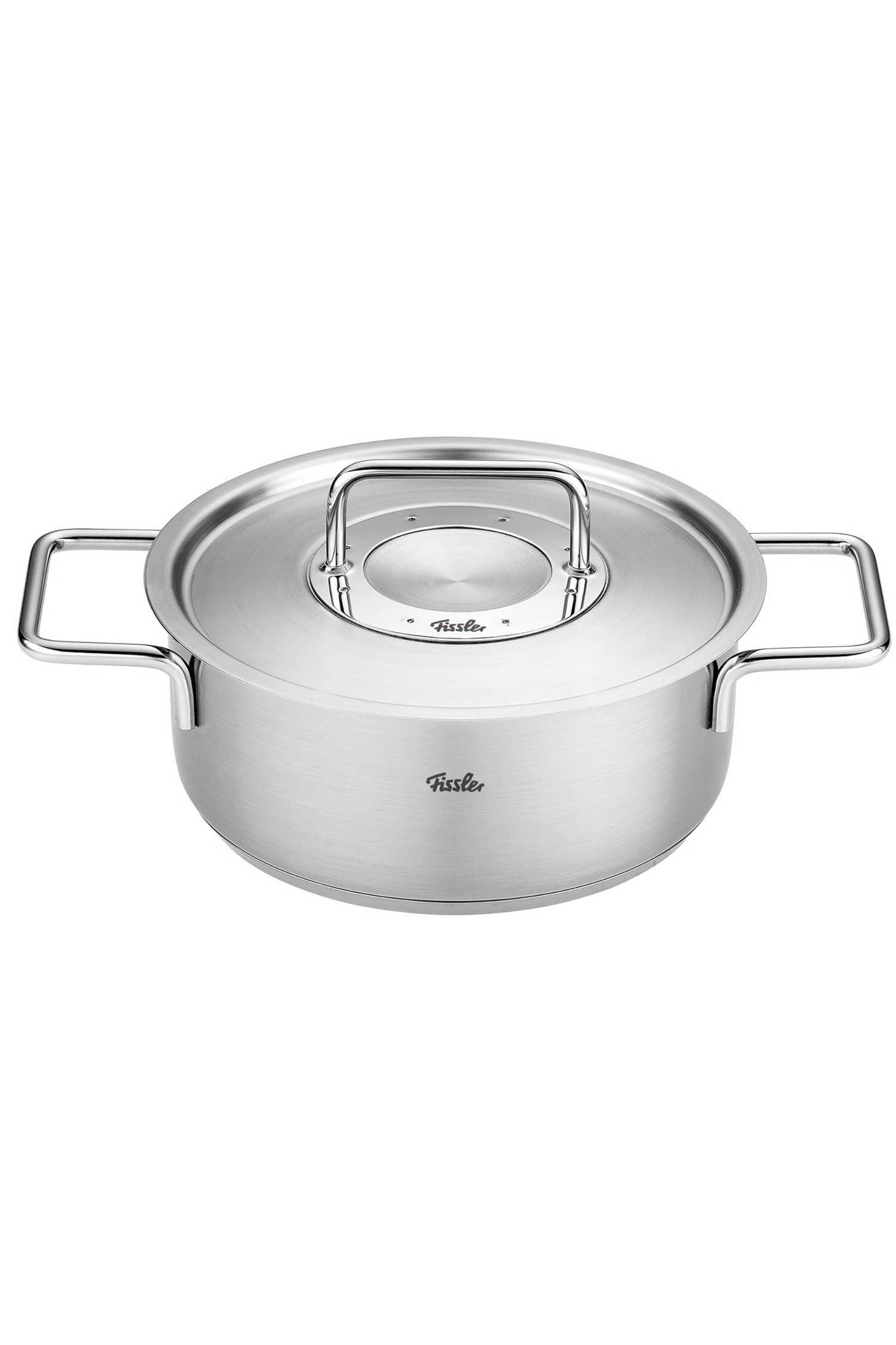 Fissler ανοξείδωτη ημιχύτρα με μεταλλικό καπάκι 24 cm "Pure" - 8612424000 φωτογραφία