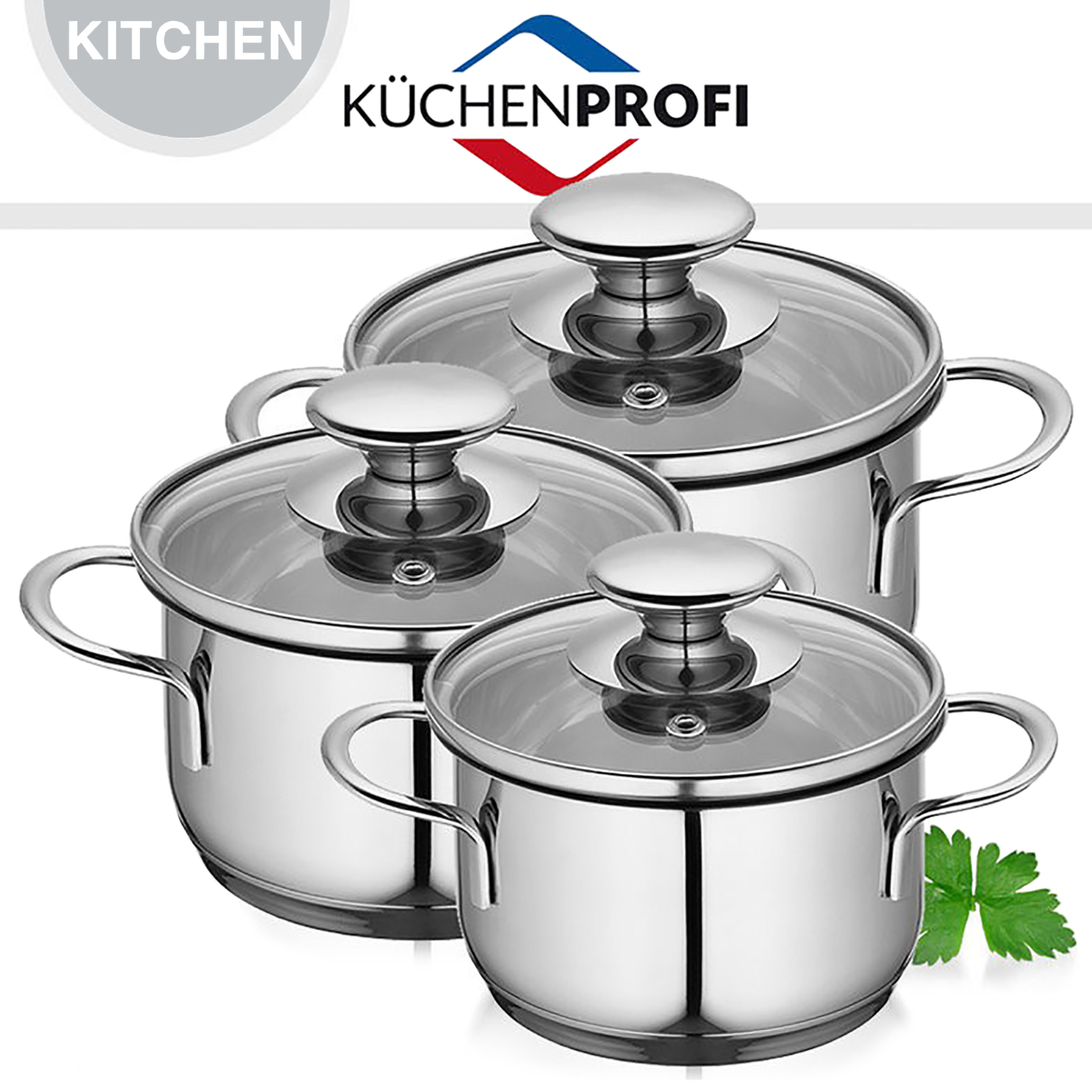 Küchenprofi ανοξείδωτο κατσαρολάκι με γυάλινο καπάκι 12 cm 0.65 lt - 2370702812 φωτογραφία