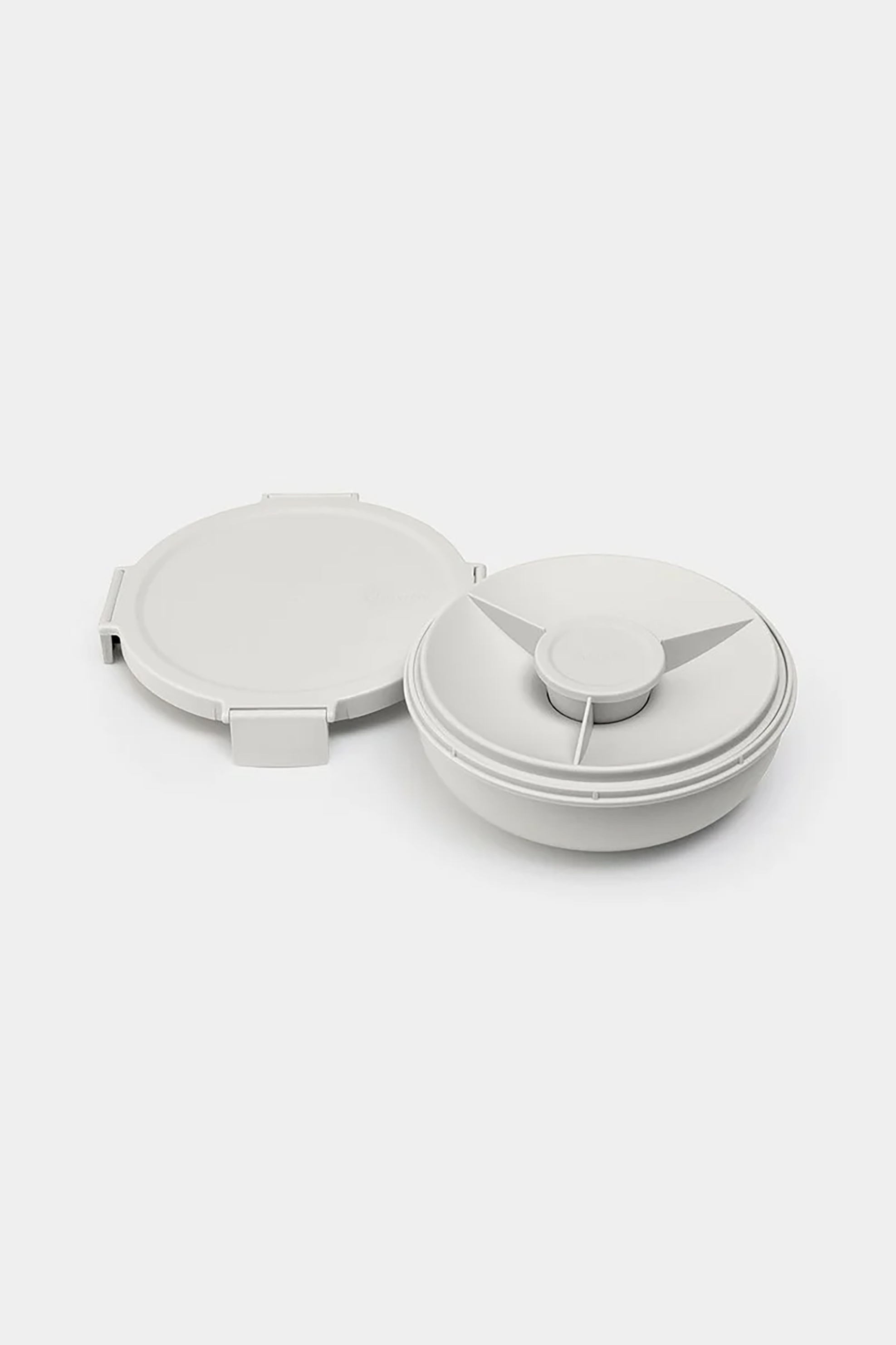 Brabantia στρογγυλό δοχείο φαγητού με χωρίσματα "Make & Take" 1,3Lt - 21 x 7,5 cm γκρι σκούρο - 081.2063/68 φωτογραφία