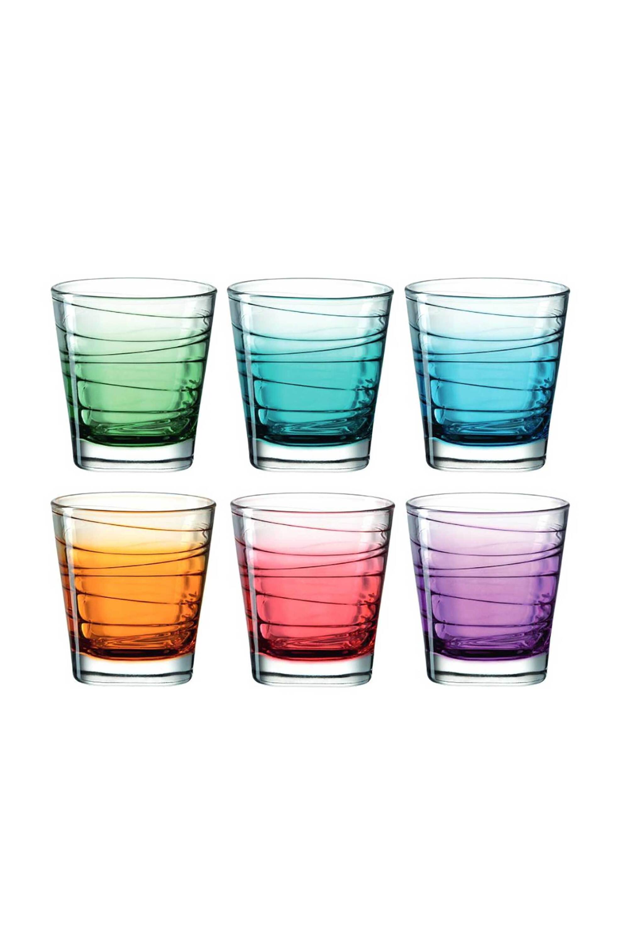 Home > ΚΟΥΖΙΝΑ > Υαλικά > Ποτήρια Leonardo σετ γυάλινα ποτήρια νερού πολύχρωμα "Vario Struttura" 250 ml - 026844L