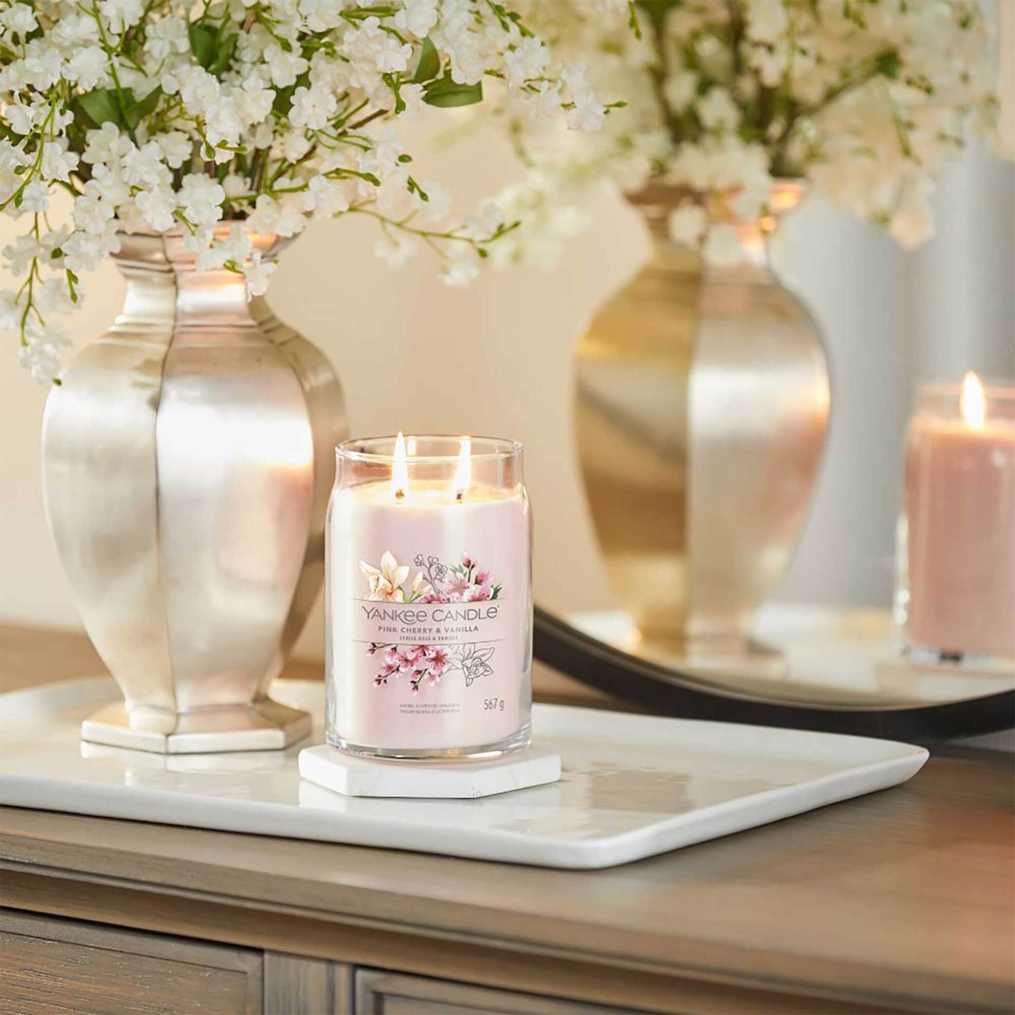 Yankee Candle αρωματικό κερί σε γυάλινο δοχείο large "Signature Pink cherry & vanilla" - 1629986E φωτογραφία
