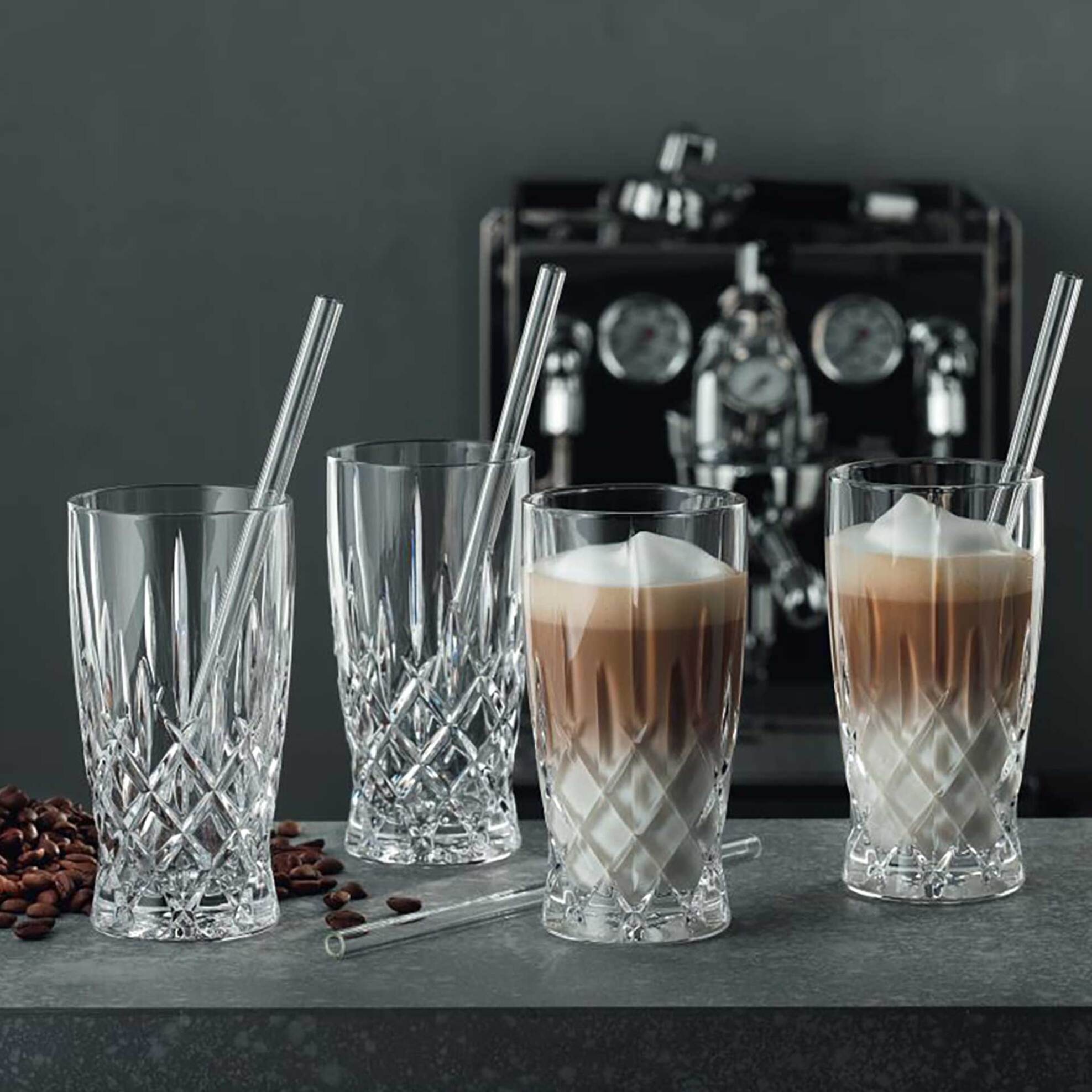 Nachtmann σετ από 4 ποτήρια αναψυκτικού/ Latte με καλαμάκια "Noblesse" 350ml - 104671 φωτογραφία