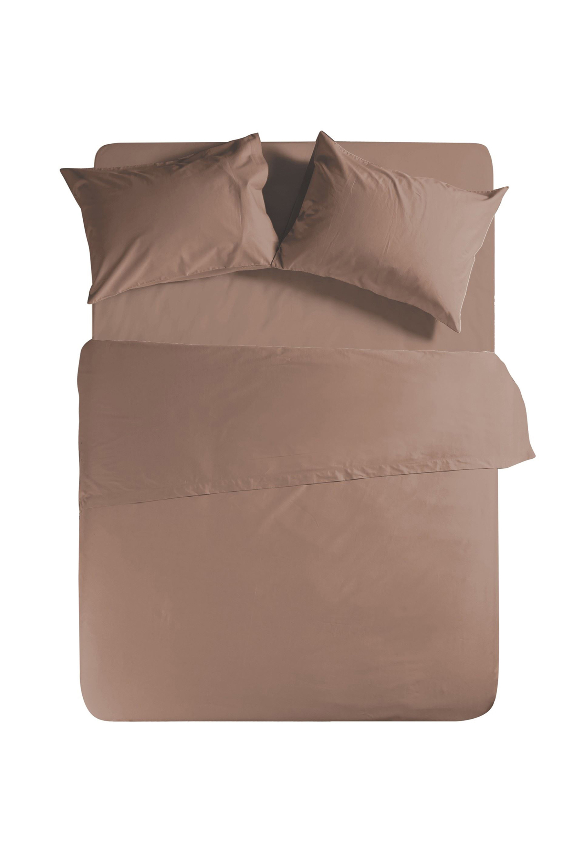 NEF-NEF σεντόνι υπέρδιπλο με λάστιχο "Basic" 160 x 200 + 30 cm   - 011711 Καφέ