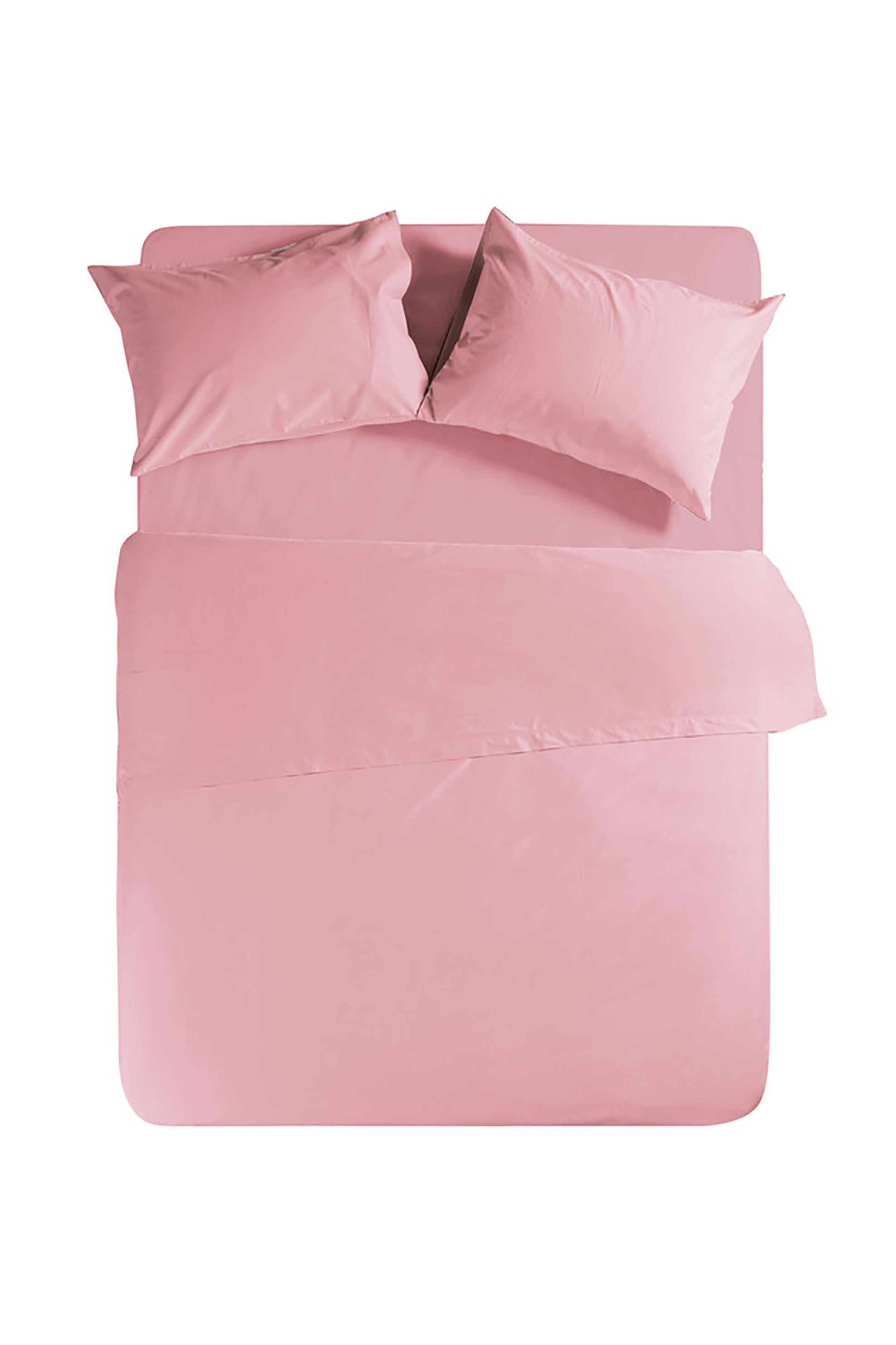 NEF-NEF σεντόνι υπέρδιπλο με λάστιχο "Basic" 160 x 200 + 30 cm   - 011711 Ροζ