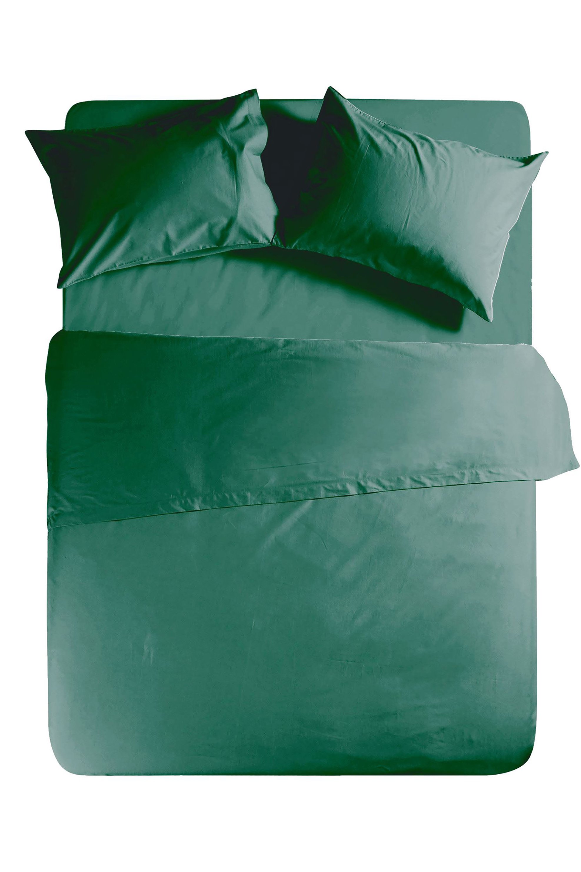 NEF-NEF HOMEWARE NEF-NEF σεντόνι υπέρδιπλο μονόχρωμο "Basic" 160 x 200 + 30 cm   - 011711 Πράσινο