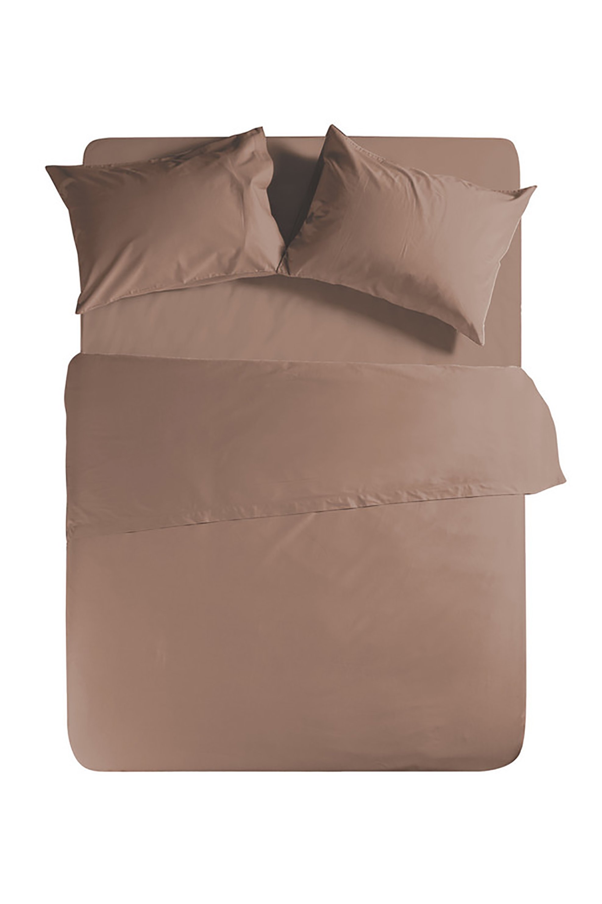 NEF-NEF σεντόνι μονό "Basic" 170 x 270 cm - 011708 Καφέ