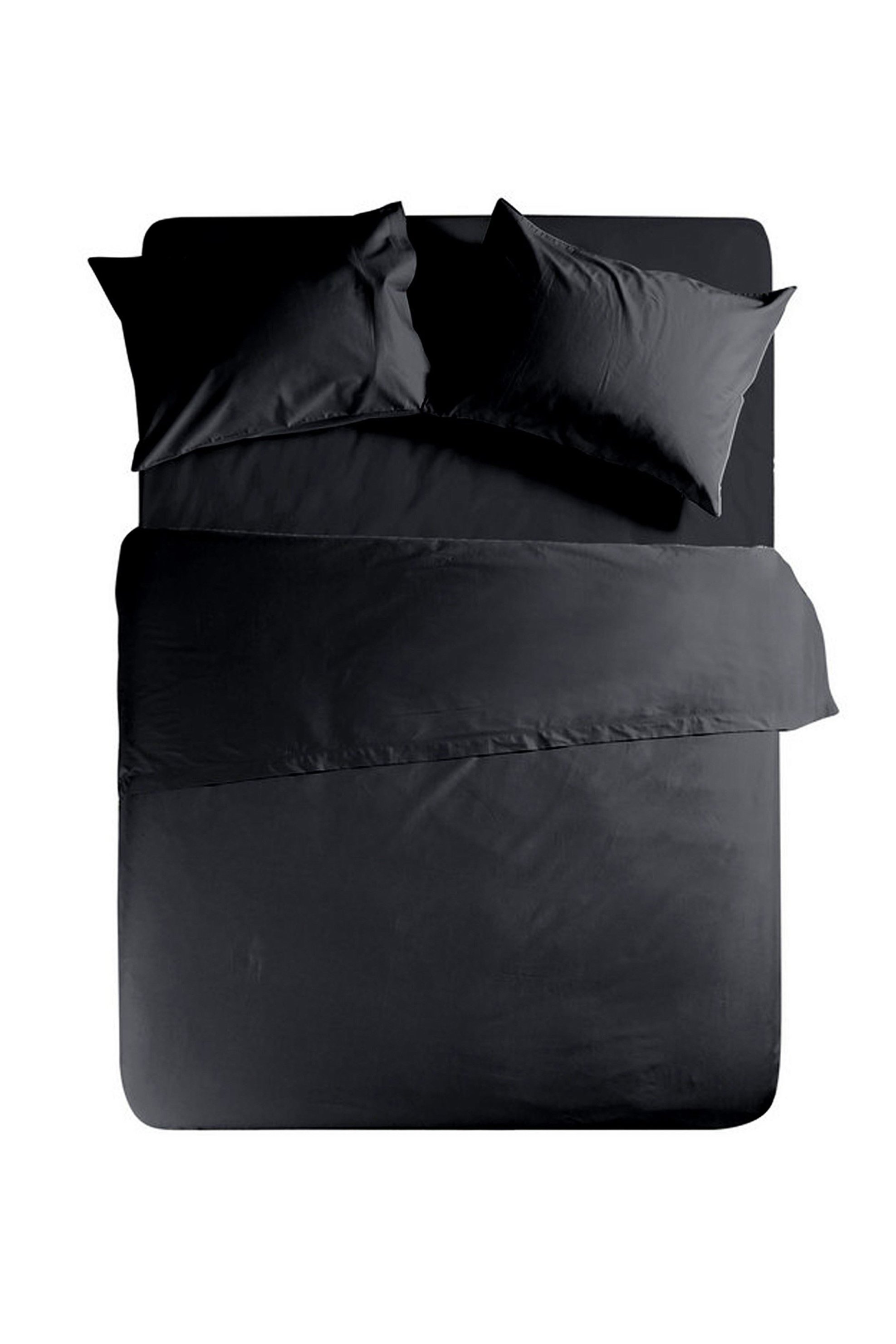 NEF-NEF HOMEWARE NEF-NEF σεντόνι μονό μονόχρωμο "Basic" 170 x 270 cm - 011708 Μαύρο