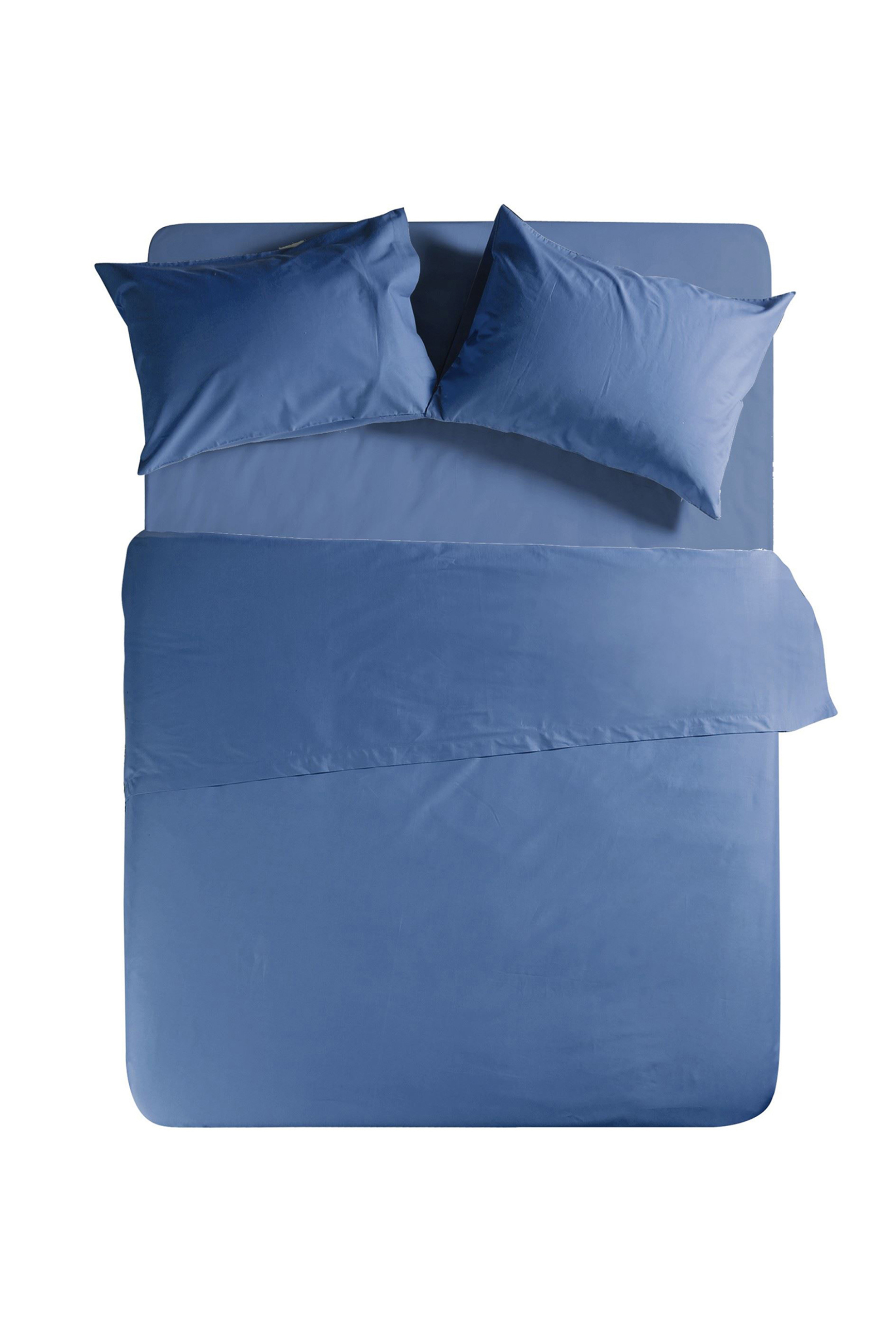 NEF-NEF HOMEWARE NEF-NEF σεντόνι υπέρδιπλο μονόχρωμο "Basic" 240 x 270 cm   - 011709 Μπλε