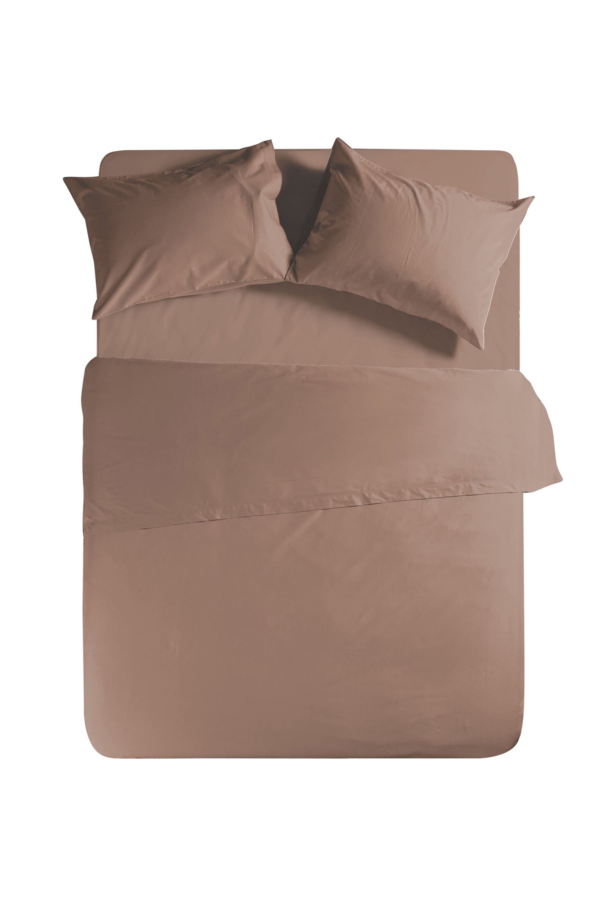 NEF-NEF σεντόνι ημίδιπλο με λάστιχο "Basic" 120 x 200 + 30 cm   - 016797 Καφέ