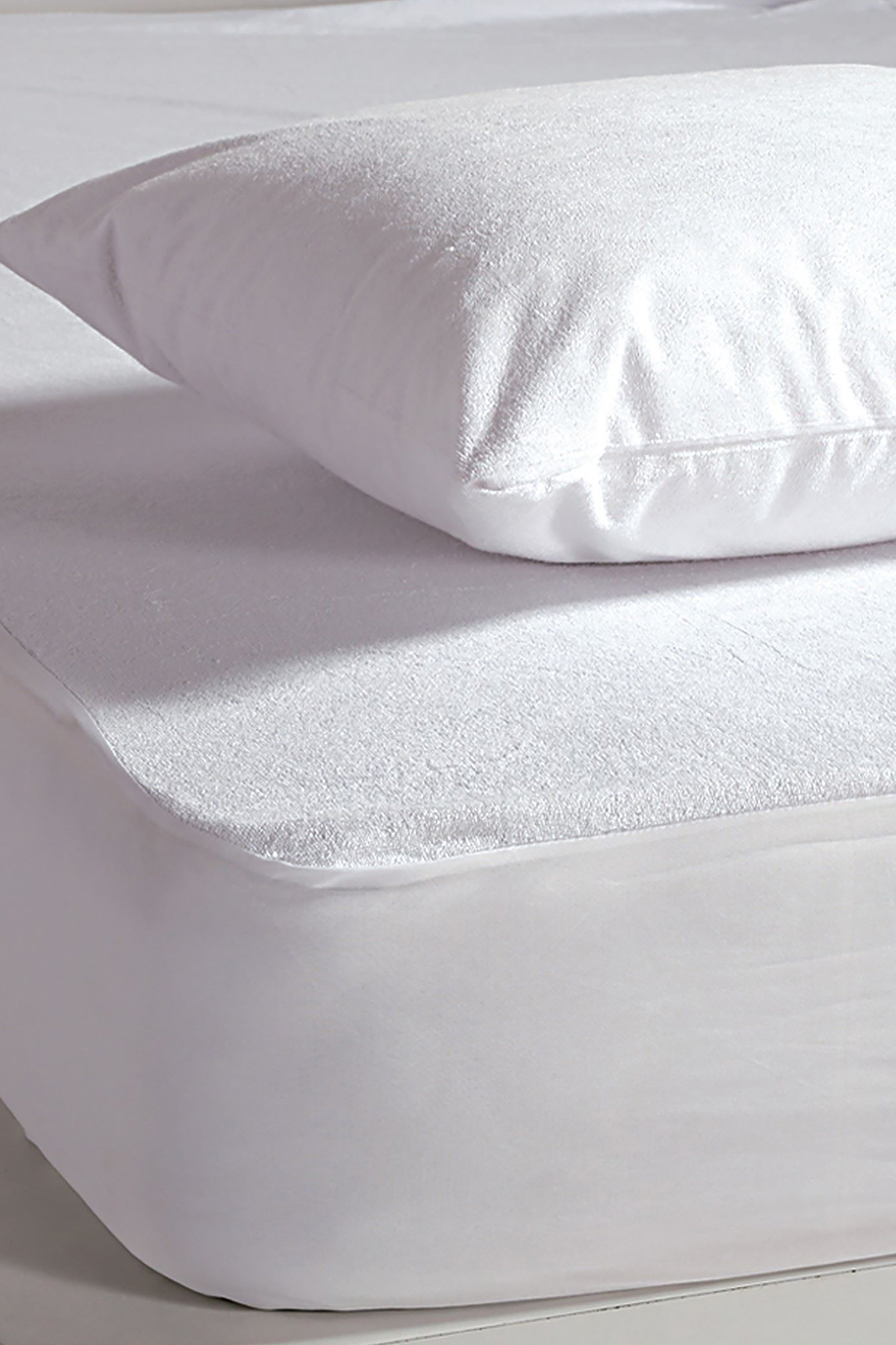 NEF-NEF αδιάβροχο προστατευτικό στρώματος υπέρδιπλο 180 x 200 + 30 cm - 009794 Λευκό