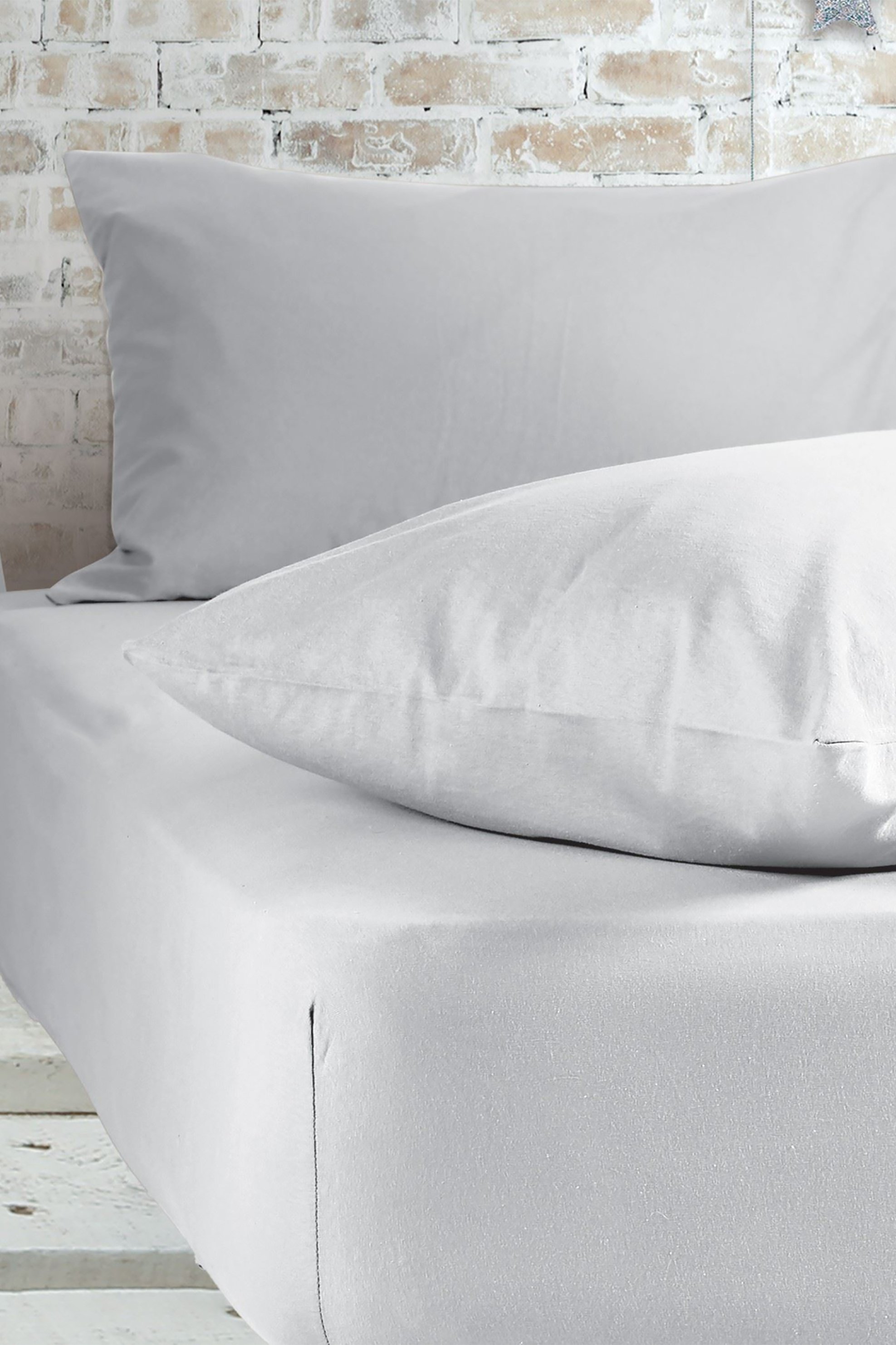 NEF-NEF σεντόνι king size με λάστιχο "Jersey" 180 x 200 + 35 cm - 029421 Λευκό