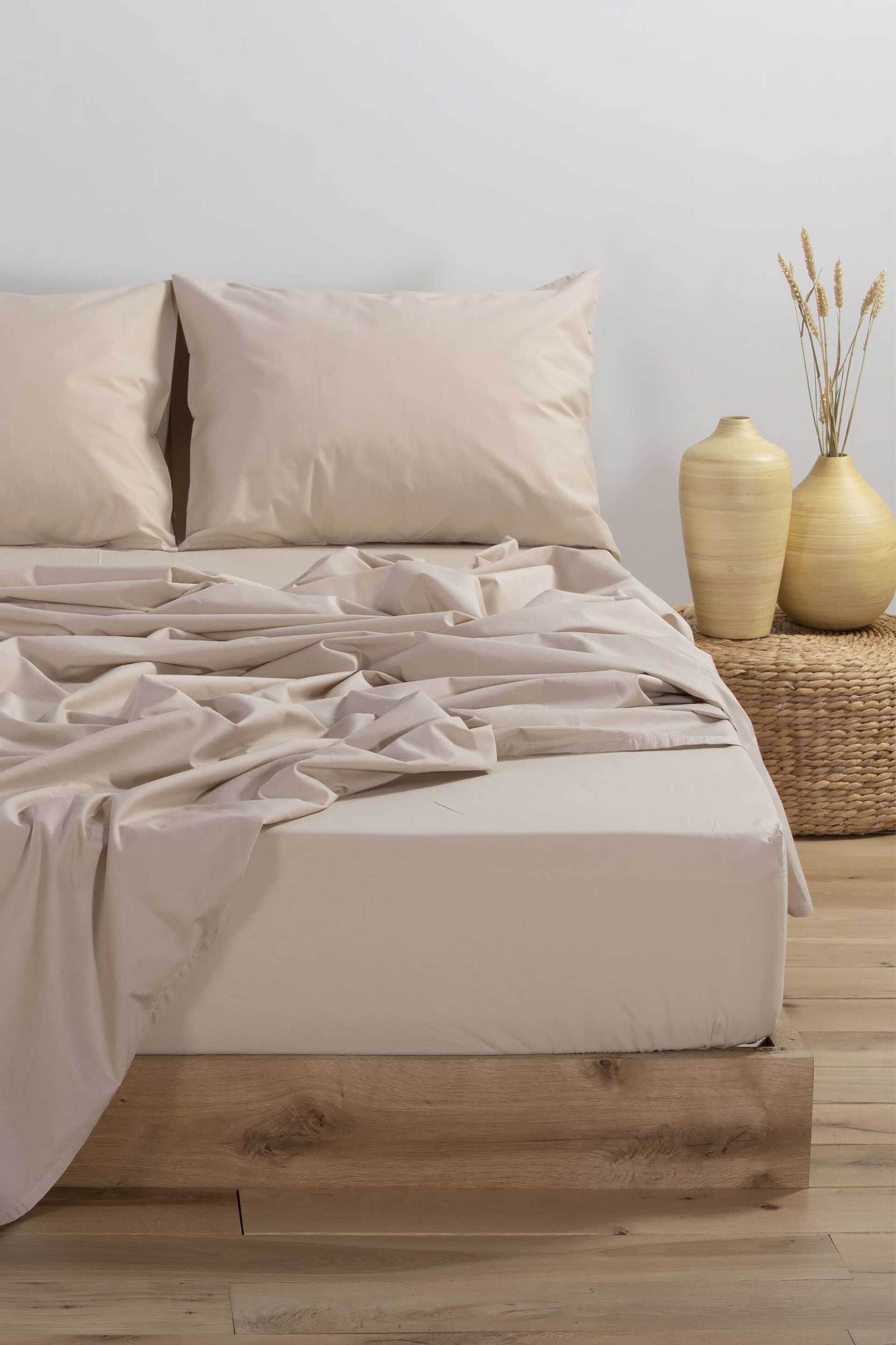 NEF-NEF σεντόνι διπλό με λάστιχο "Basic" 140 x 200 + 30 cm - 033508 Μπεζ