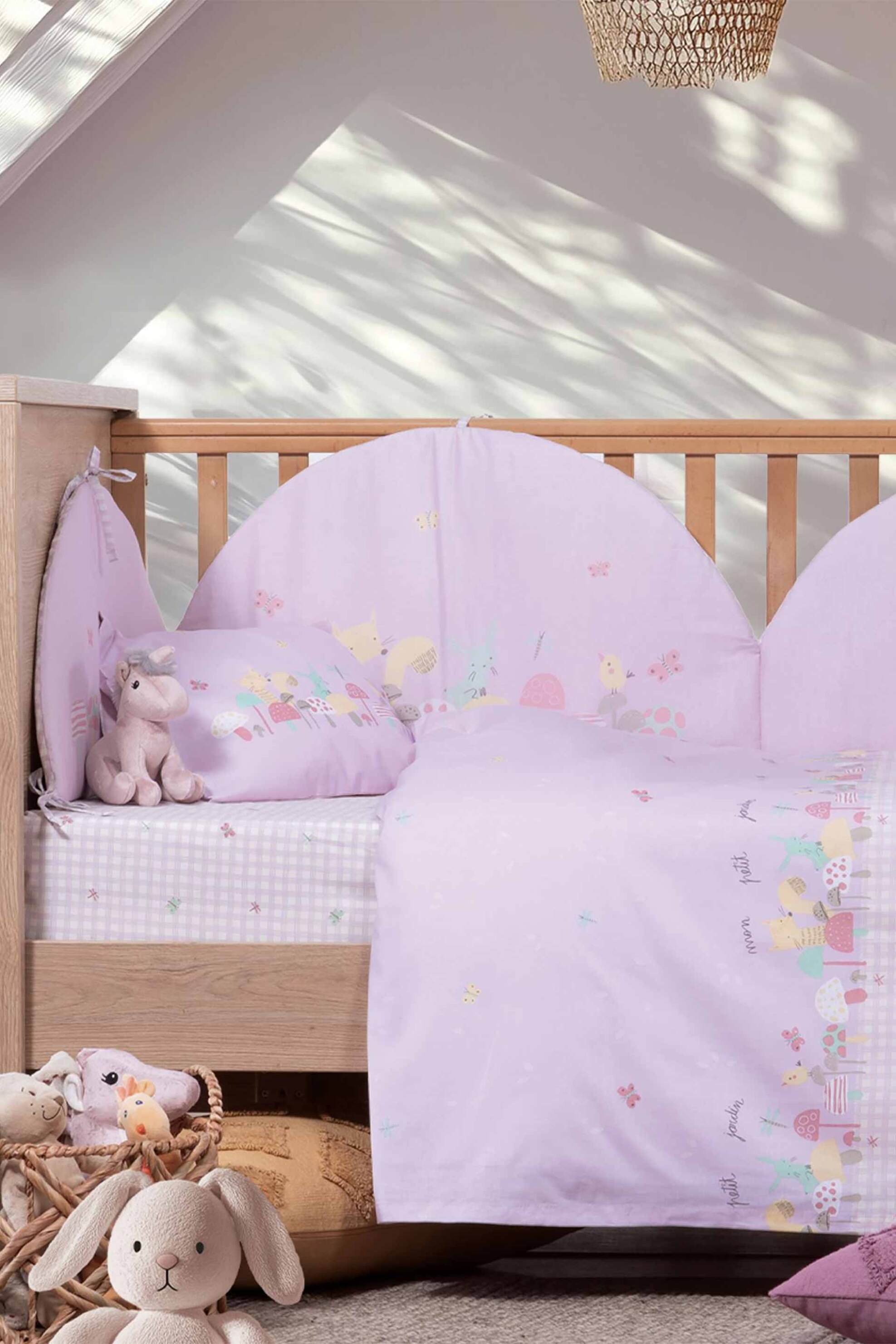 NEF-NEF HOMEWARE NEF-NEF βρεφική πάντα κούνιας "Mon Petit Jardin" - 037389 Ροζ