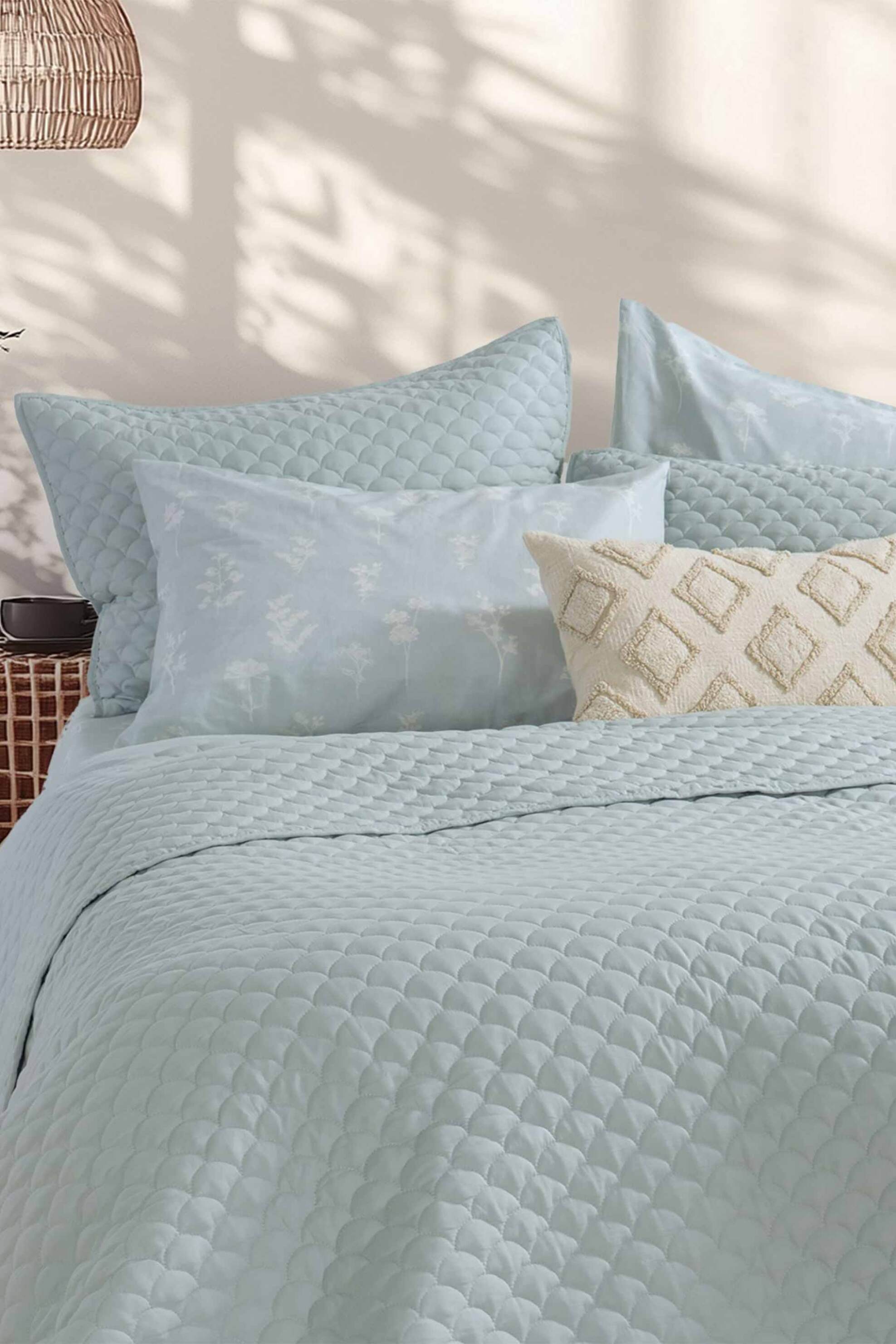 NEF-NEF κουβερλί μονό με καπιτονέ σχέδιο "Scofield" 180 x 240 cm - 037191 Γαλάζιο