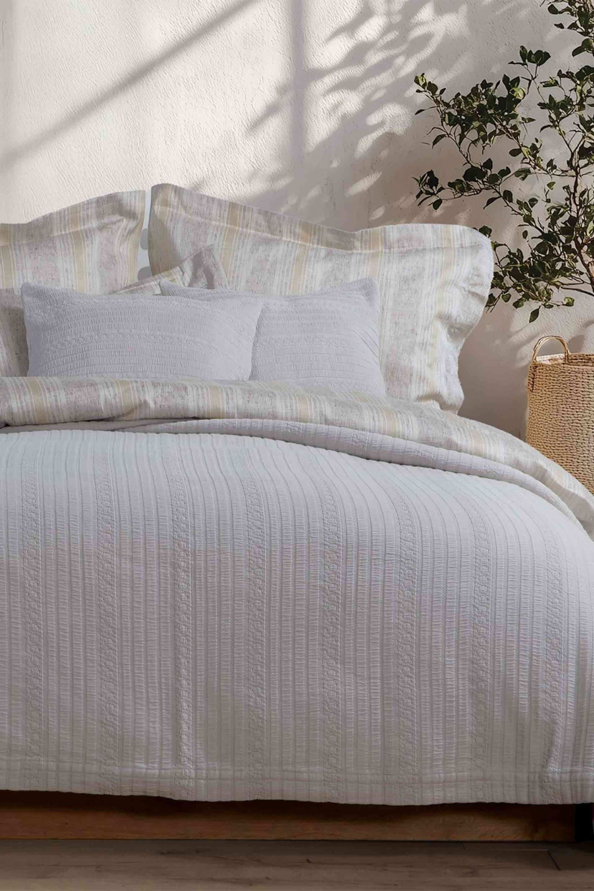 NEF-NEF κουβέρτα stonewashed υπέρδιπλη "Morelo" 230 x 250 cm - 037536 Γκρι Ανοιχτό