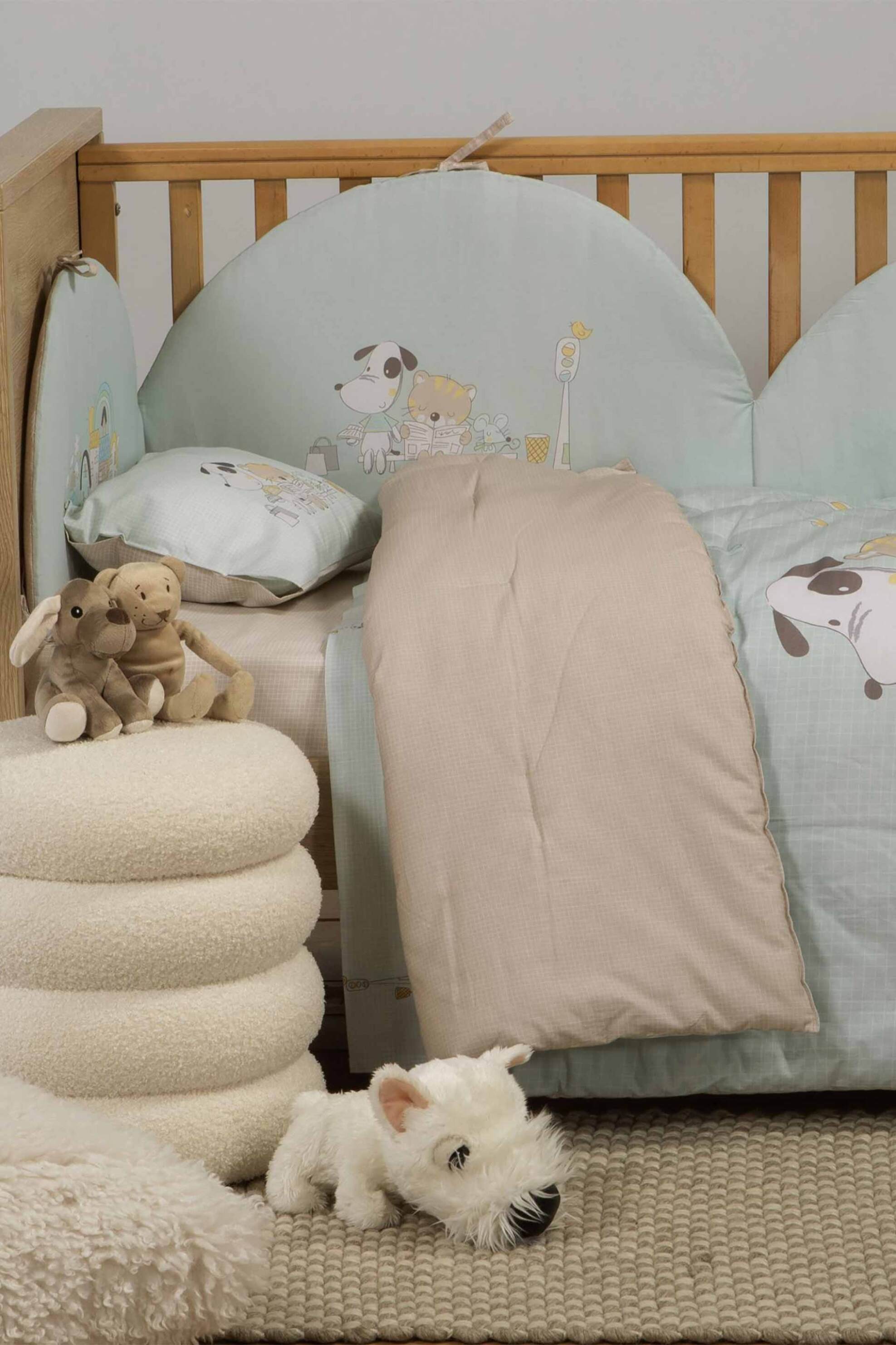 NEF-NEF HOMEWARE NEF-NEF βρεφικό πάπλωμα "Life In The City" 110 x 140 cm - 038244 Μπλε Ανοιχτό