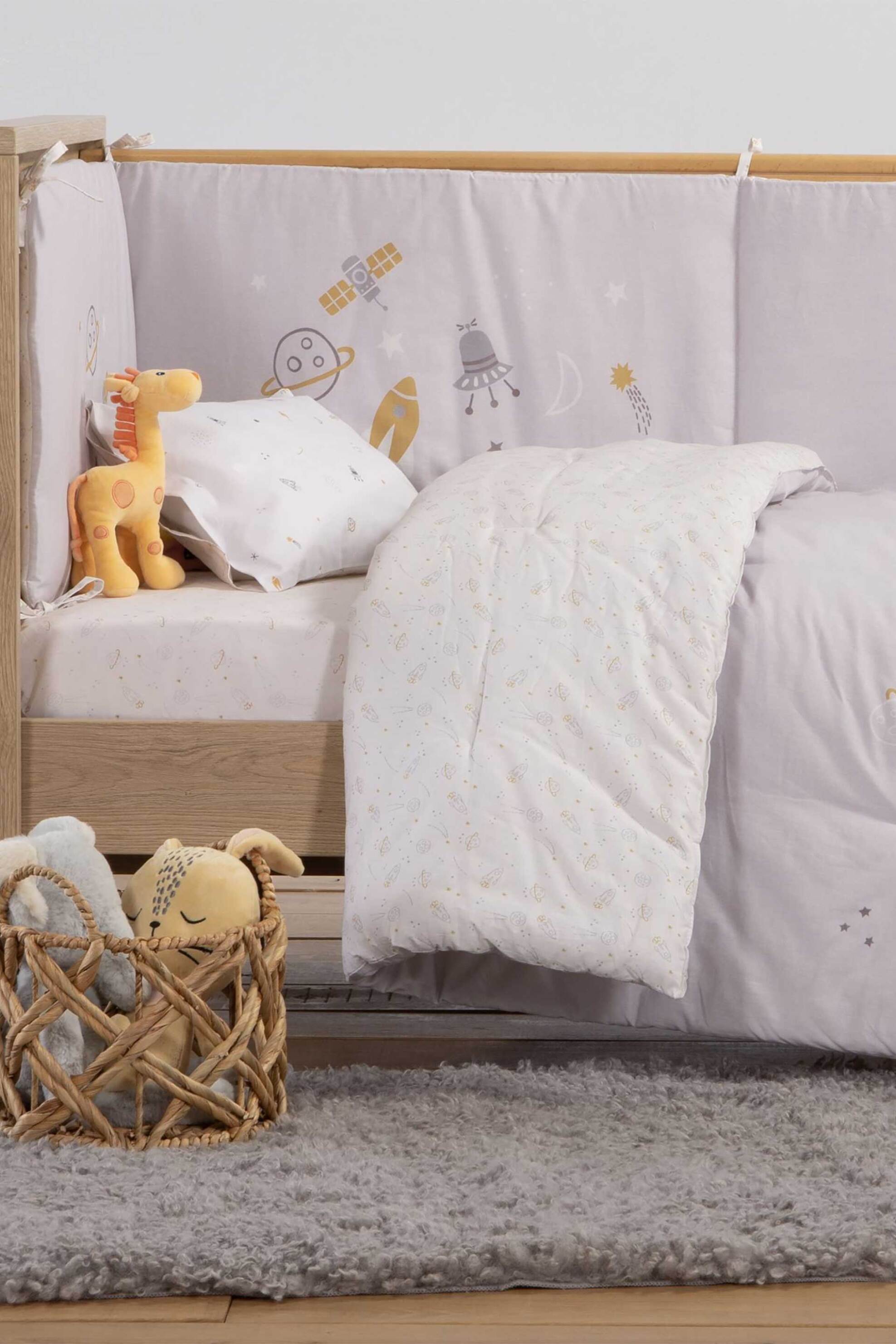 NEF-NEF HOMEWARE NEF-NEF βρεφικό πάπλωμα "My Universe" 110 x 140 cm - 038246 Γκρι