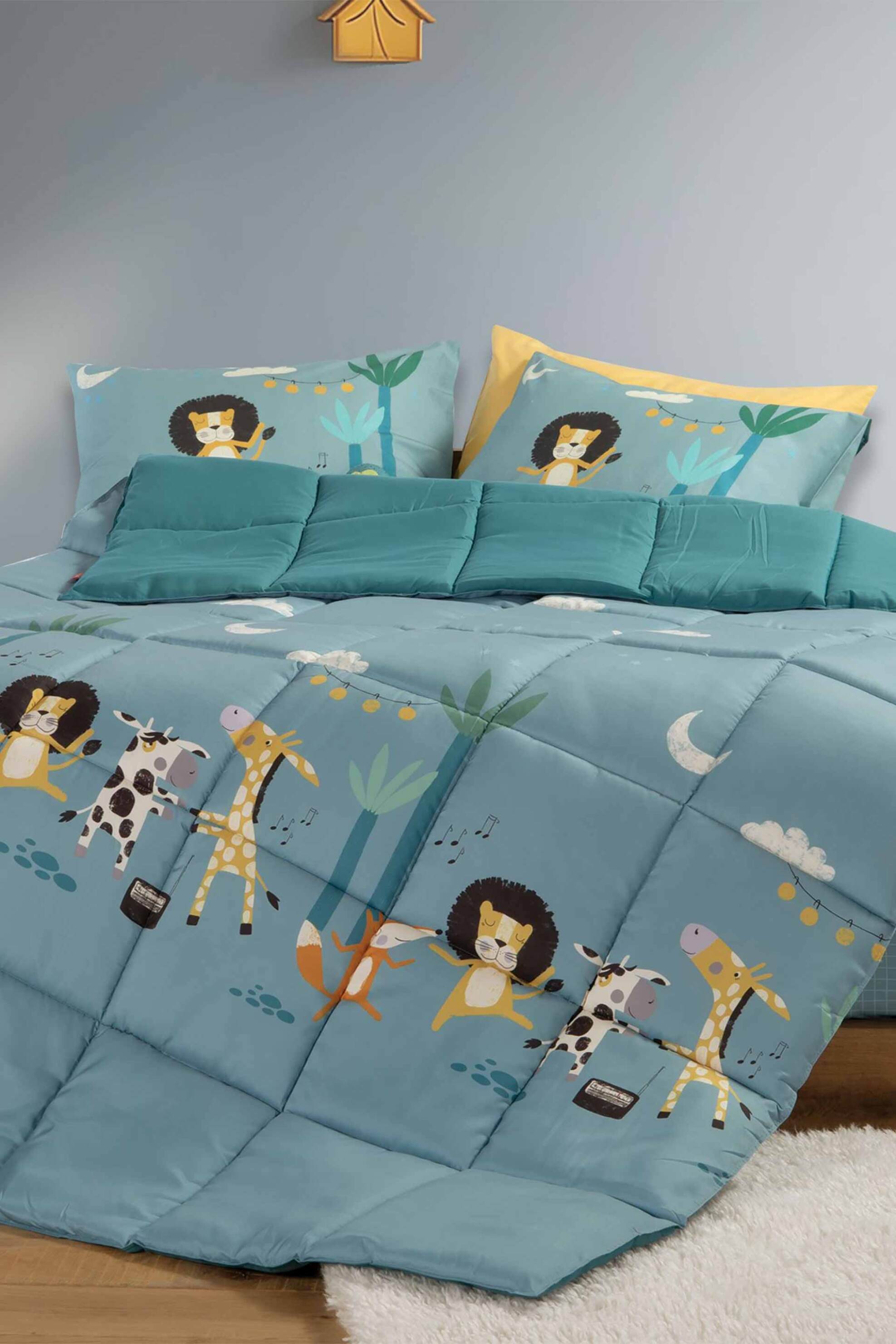 NEF-NEF HOMEWARE NEF-NEF παιδικό μονό πάπλωμα "Wild Dance" 160 x 220 cm - 038318 Μπλε