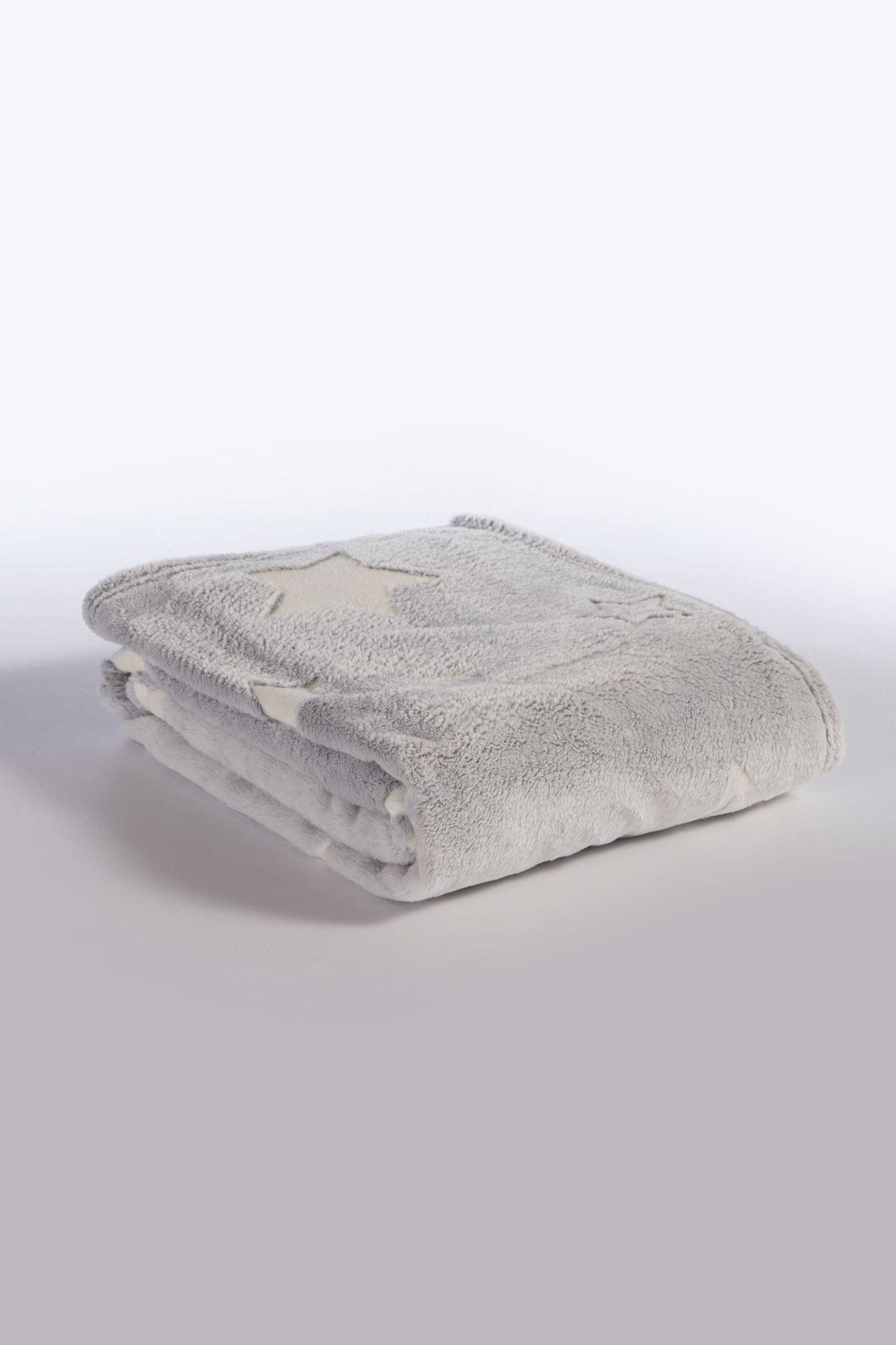 NEF-NEF βρεφική κουβέρτα κούνιας fleece "Starlight" 110 x 150 cm - 038419 Γκρι