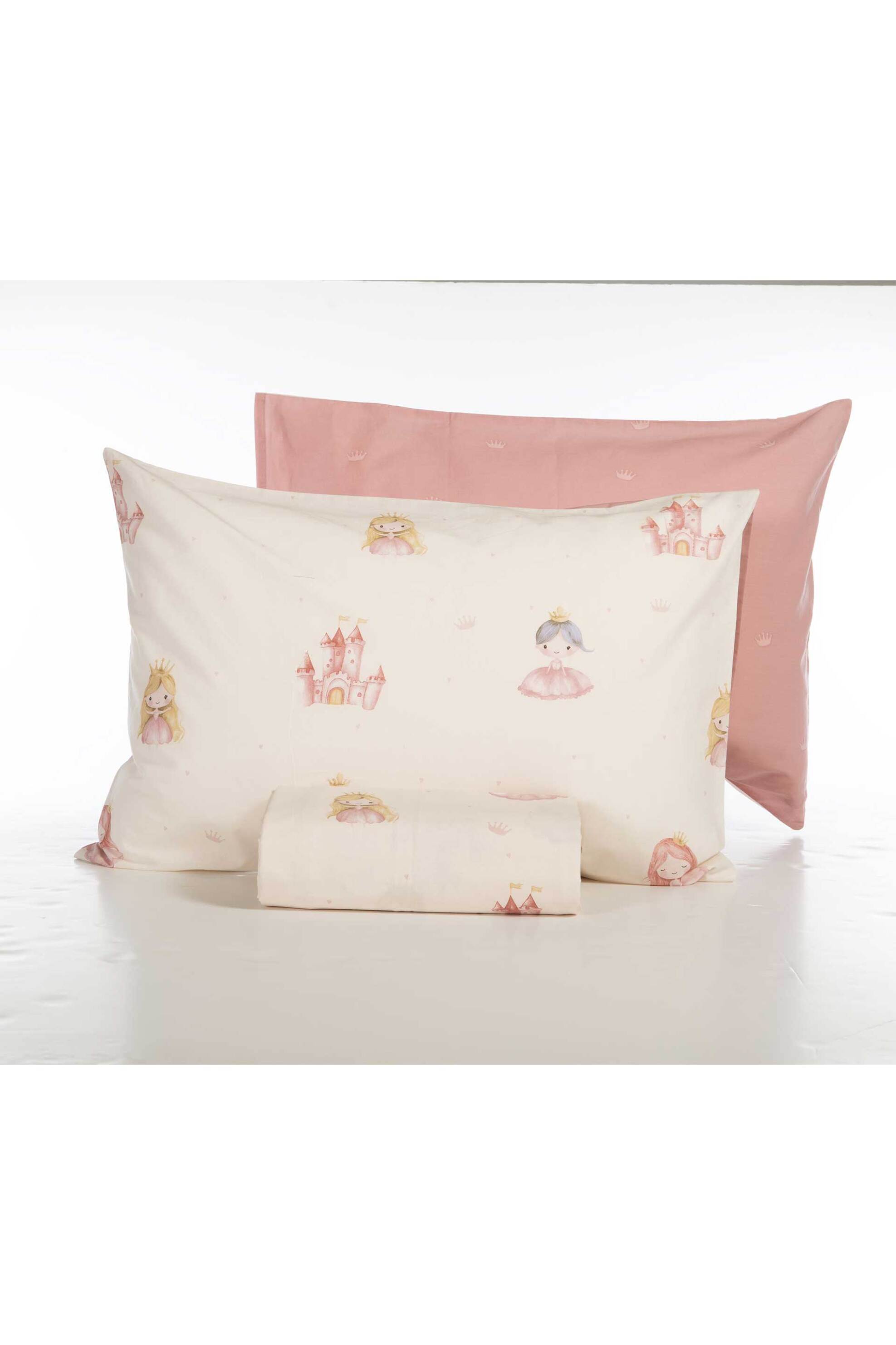 NEF-NEF σετ παιδική παπλωματοθήκη μονή με μαξιλαροθήκη "Our Princess" (2 τεμάχια) - 038454 Κρέμ φωτογραφία
