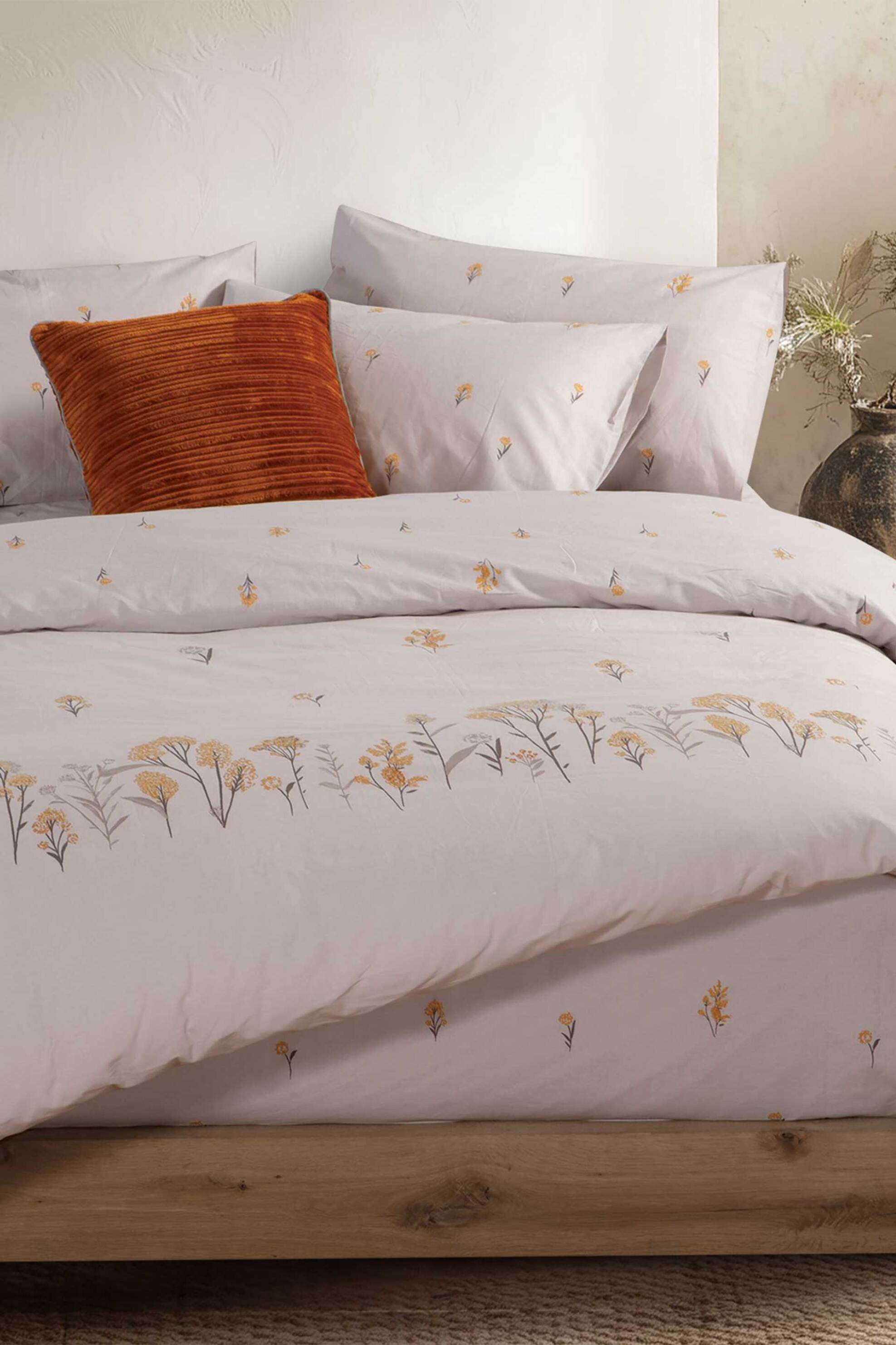 NEF-NEF HOMEWARE NEF-NEF σετ παπλωματοθήκη υπέρδιπλη με μαξιλαροθήκες "Fragesca" (3 τεμάχια) - 038220 Γκρι