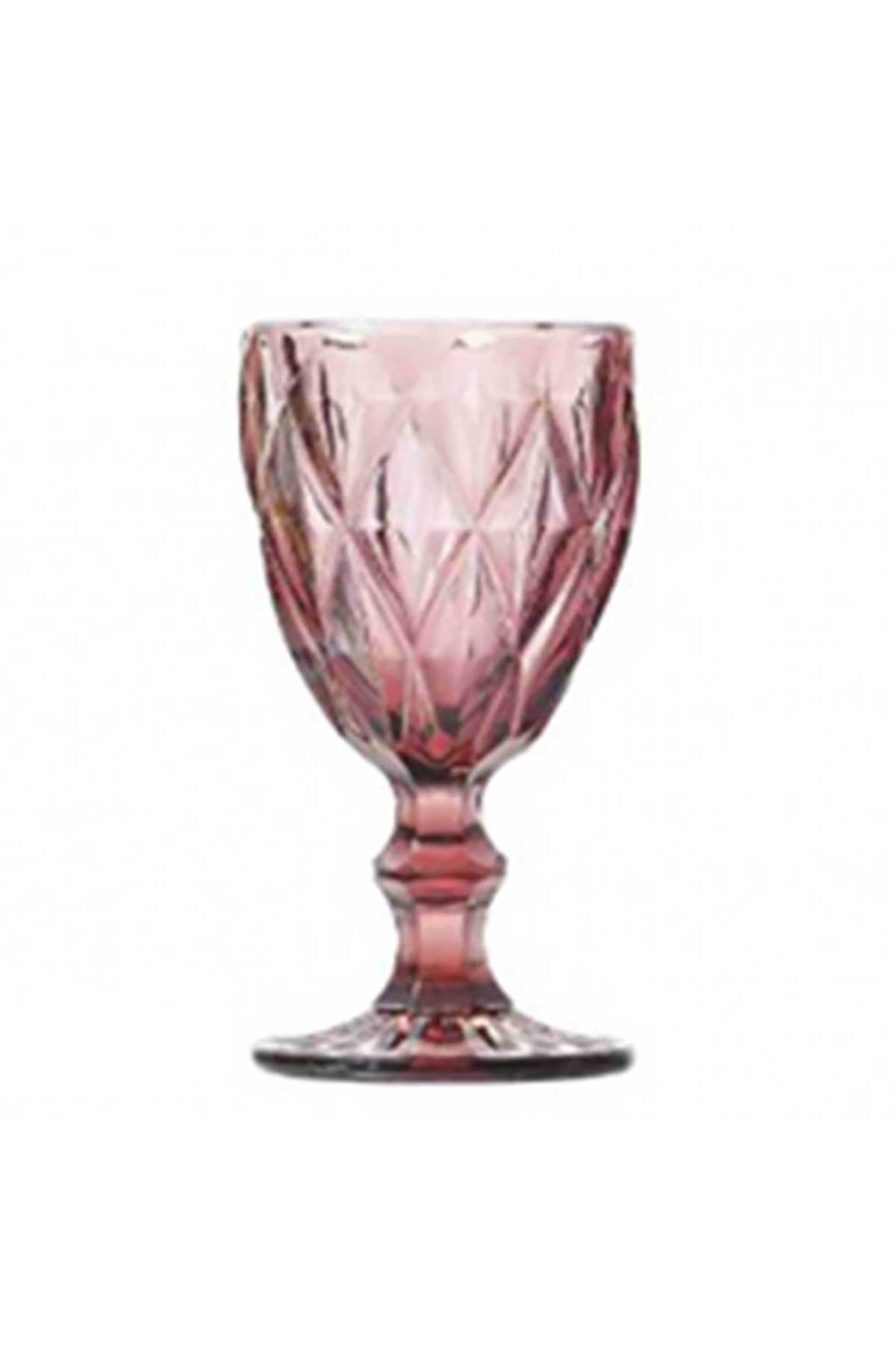 Marva ποτήρι κρασιού με πόδι σχέδιο ρόμβος 230 ml Μοβ - 5203116228718 2-8738009667
