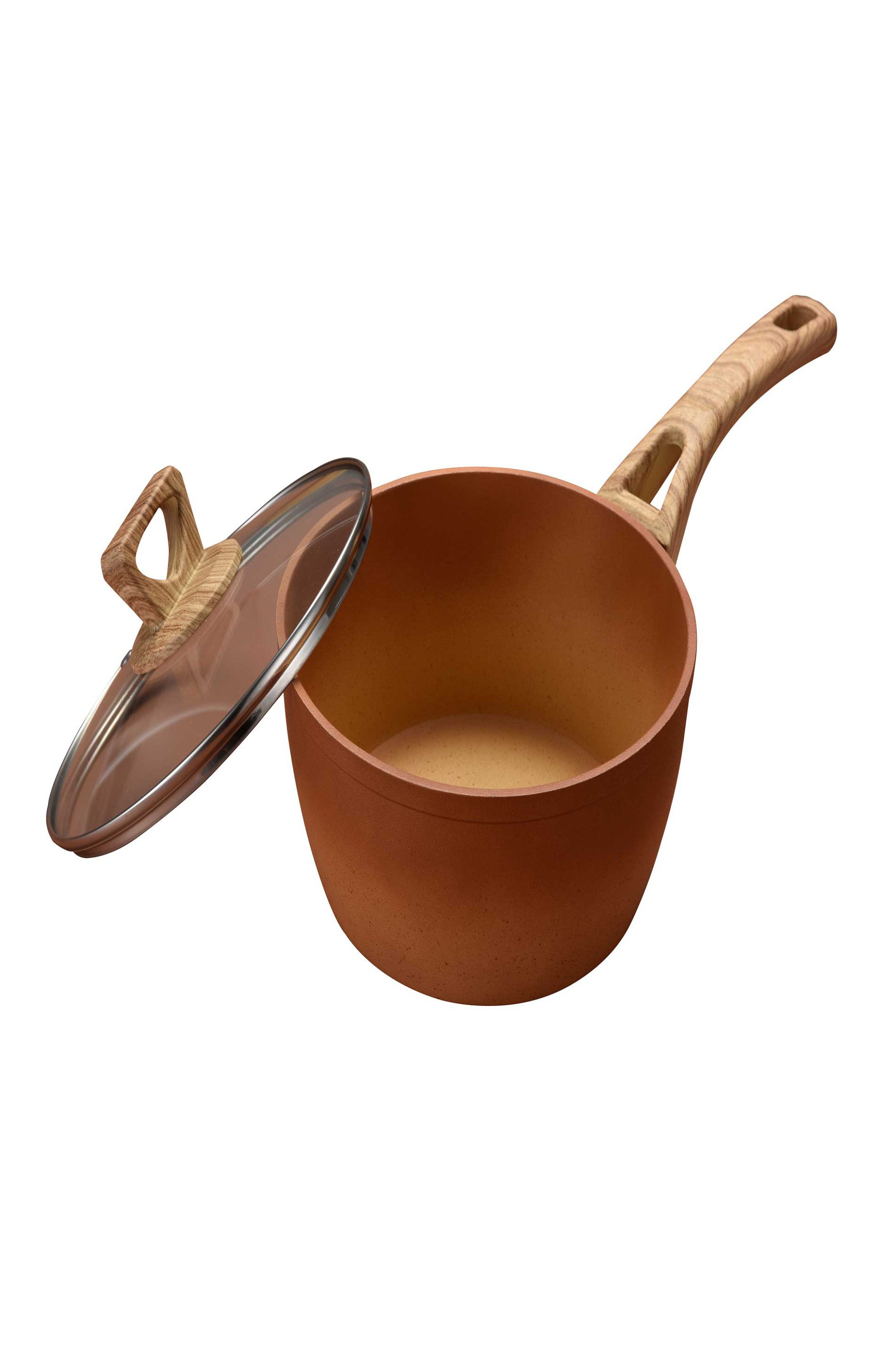 Marva Terracotta κατσαρόλα αντικολλητική με καπάκι 18 cm - 6971658832166