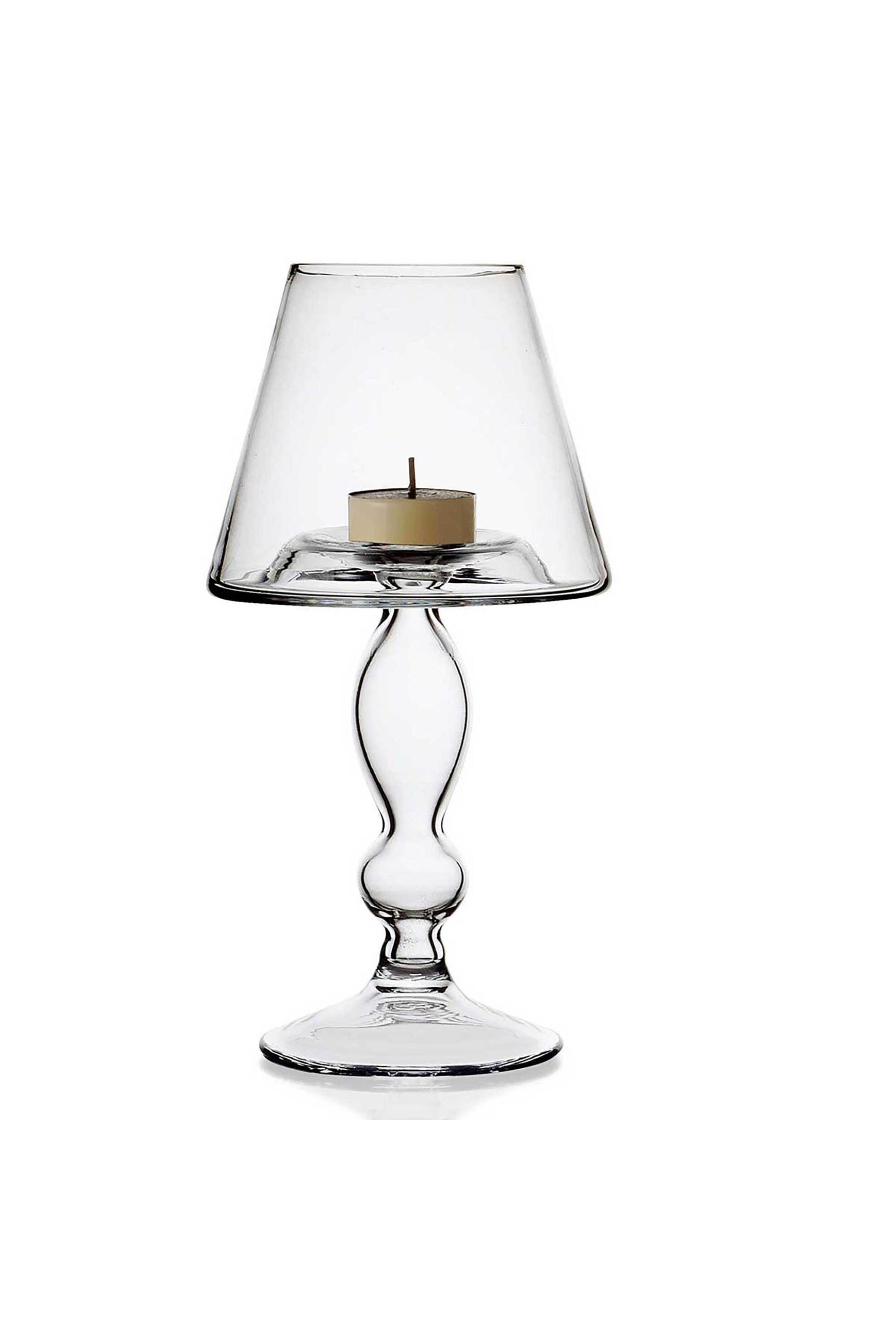 Marva γυάλινο κηροπήγιο λάμπα με ρεσώ 23,5 cm - 8001691957149