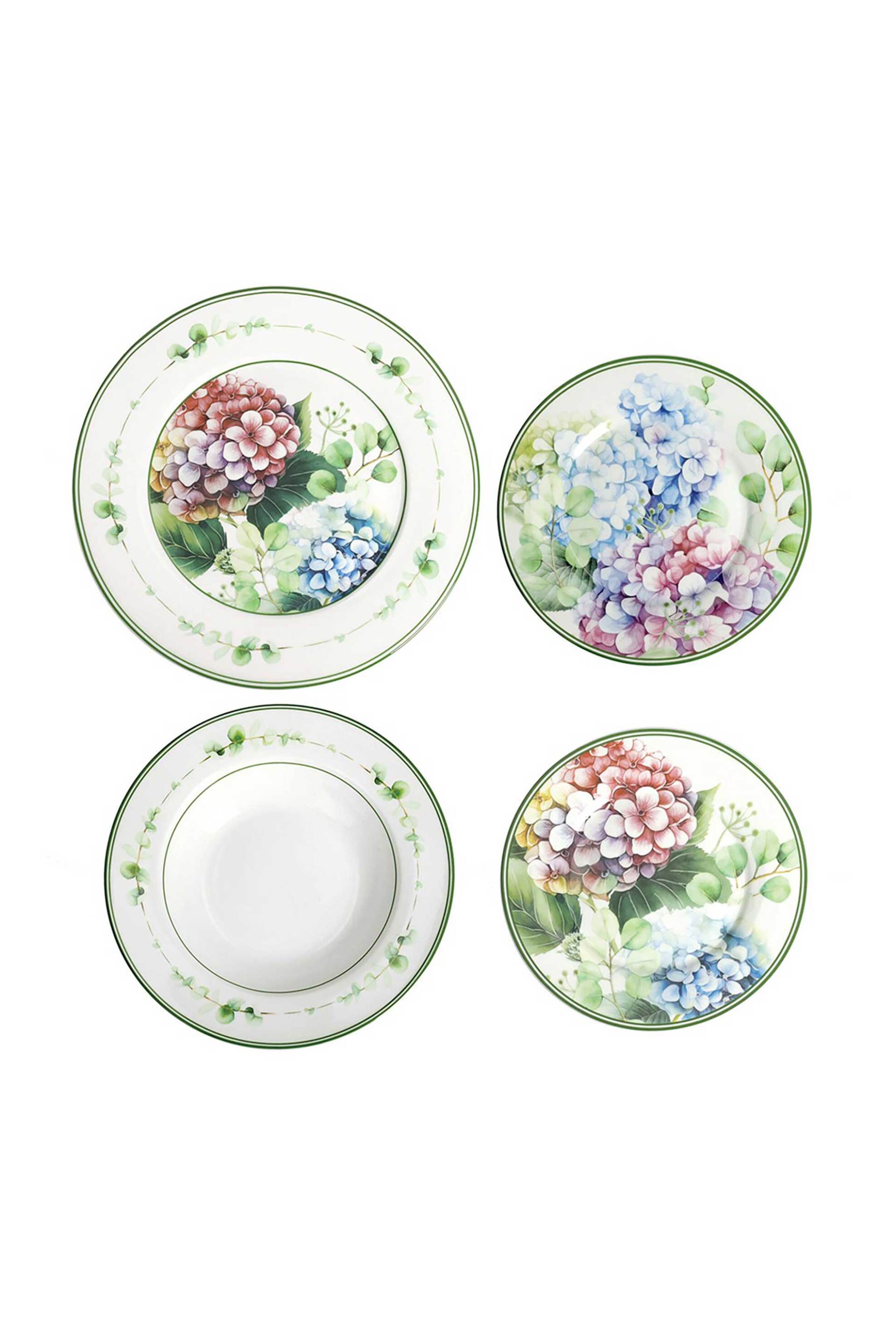 BRANDANI Brandani σετ πιάτα από πορσελάνη 18 τμχ "Flora" - 8029722511801