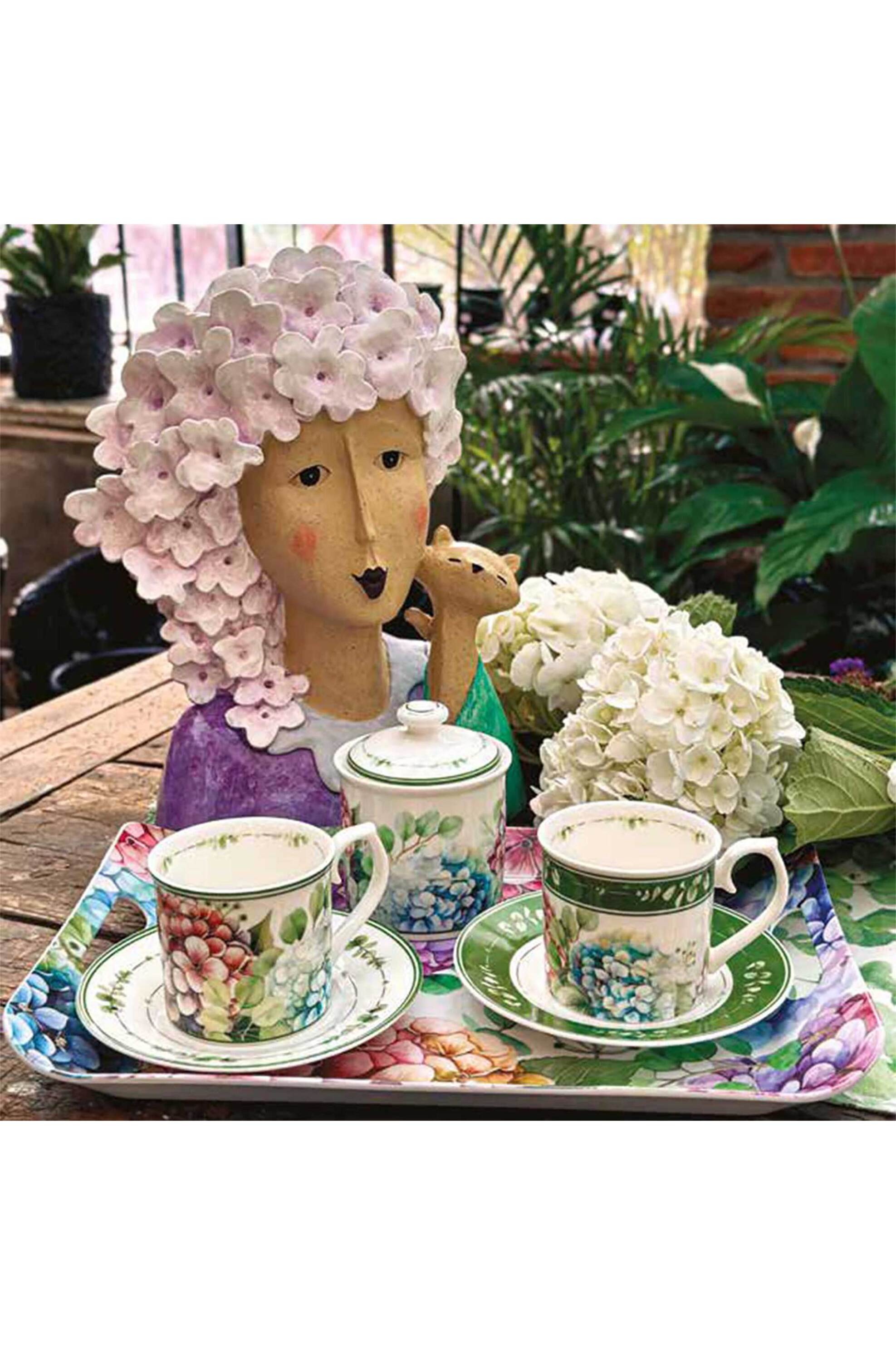 Brandani Σετ Φλυτζάνια Καφέ από Πορσελάνη 2 Τμχ Flora - 8029722511825