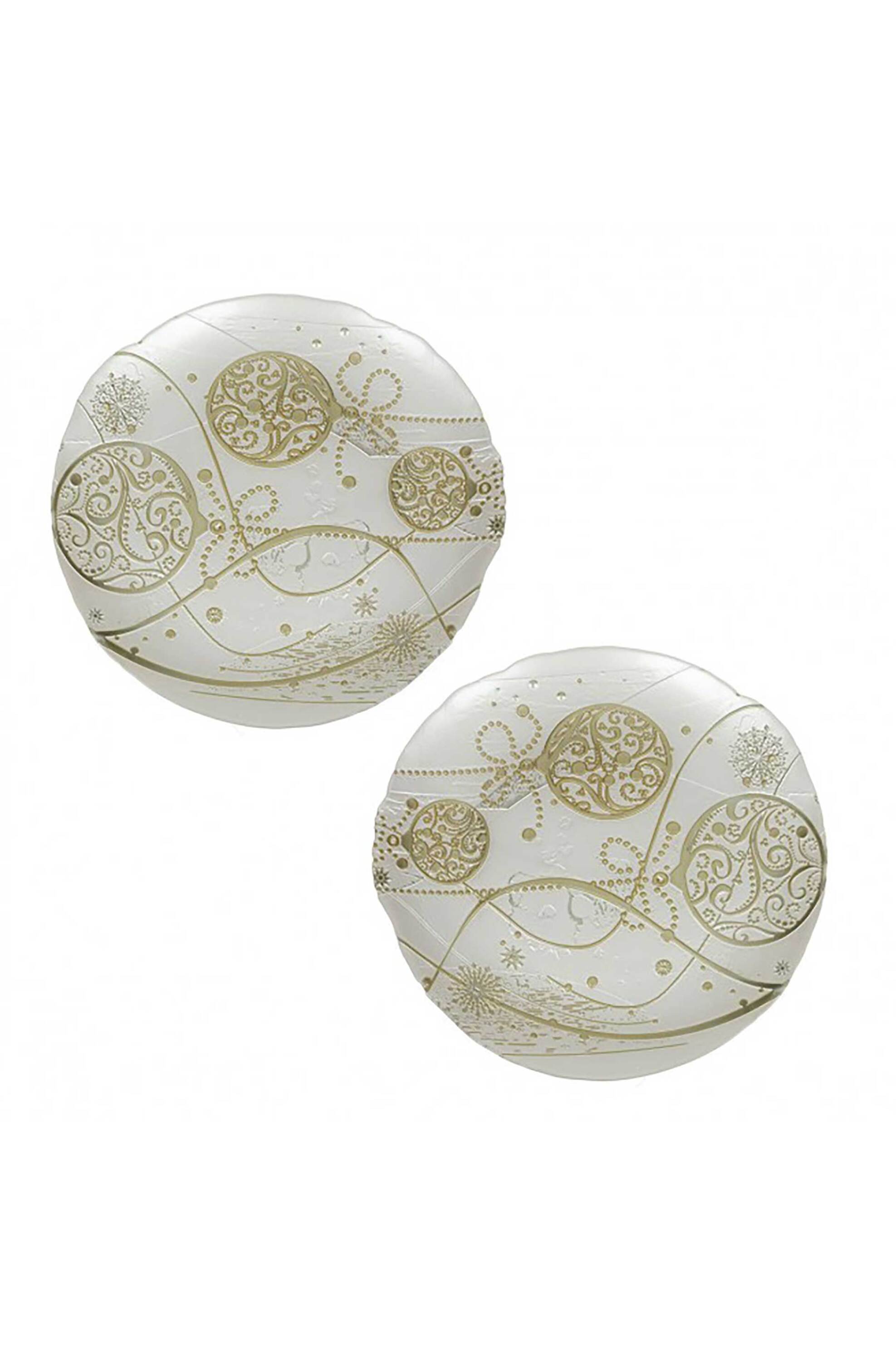 CASA DI MARVA Marva χριστουγεννιάτικο σετ πιάτα γυάλινα (2 τεμάχια) 21 cm - 8029722843865